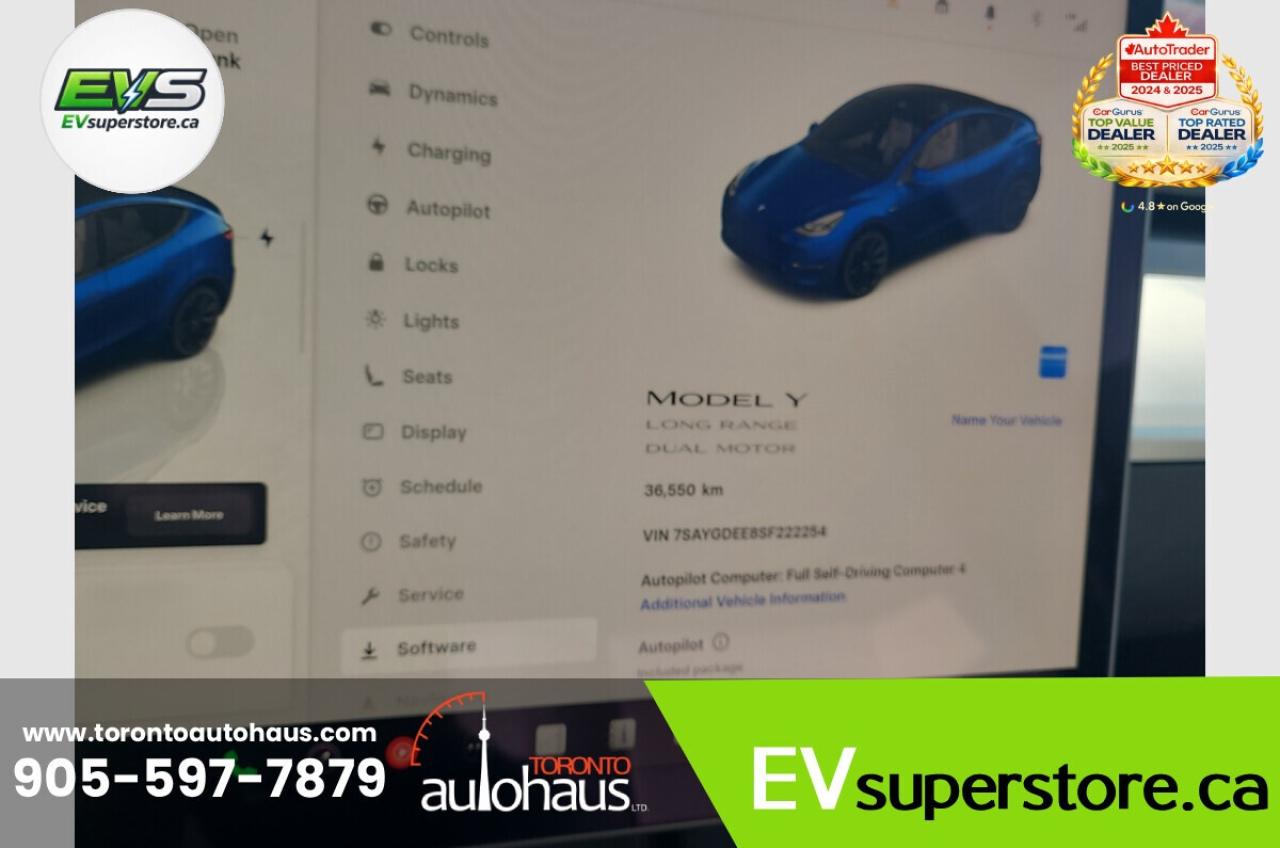 2025 Tesla Model Y LR AWD I WHITE INT. I EVsuperstore.ca Photo
