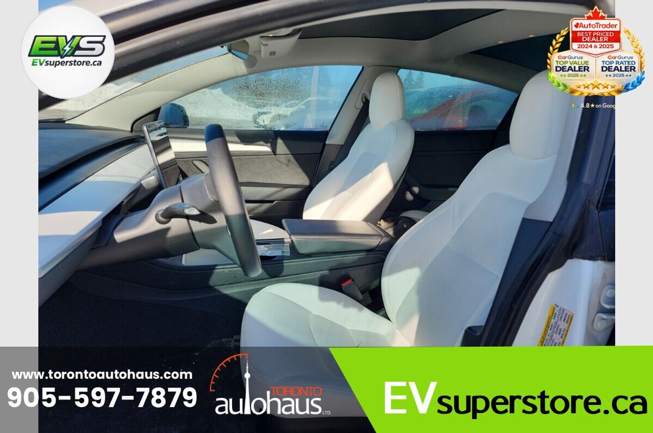 2022 Tesla Model 3 LFP I WHITE INTERIOR I EVSUPERSTORE.CA Photo
