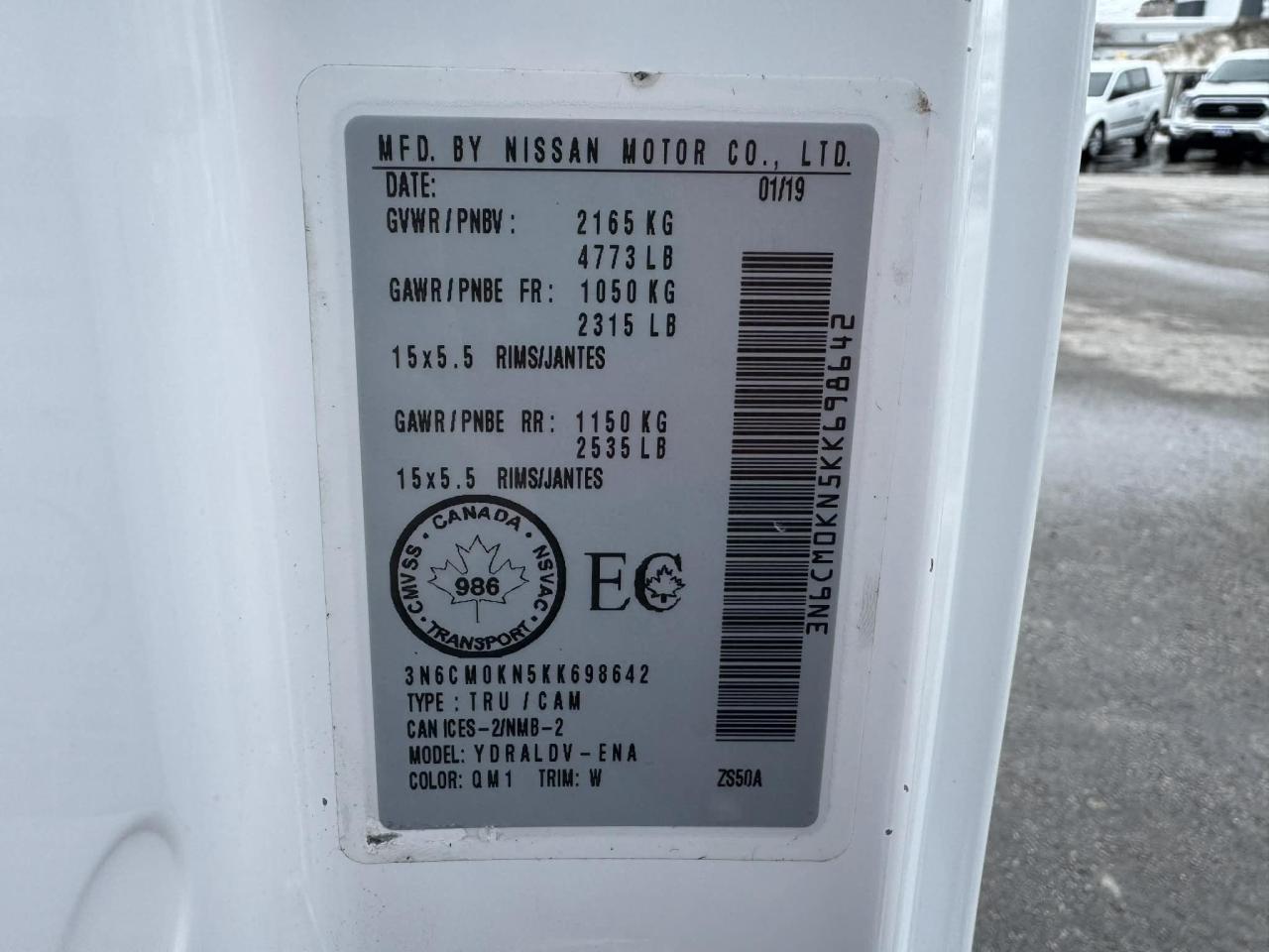 2019 Nissan NV200 I4 SV Photo