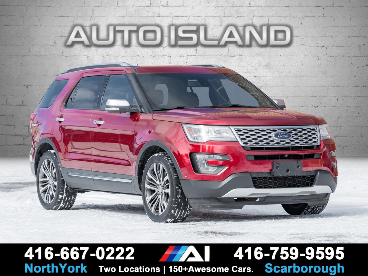 2016 Ford Explorer 4WD, Platinum, Nav, Camera, Leather, Sunroof, No a Photo0