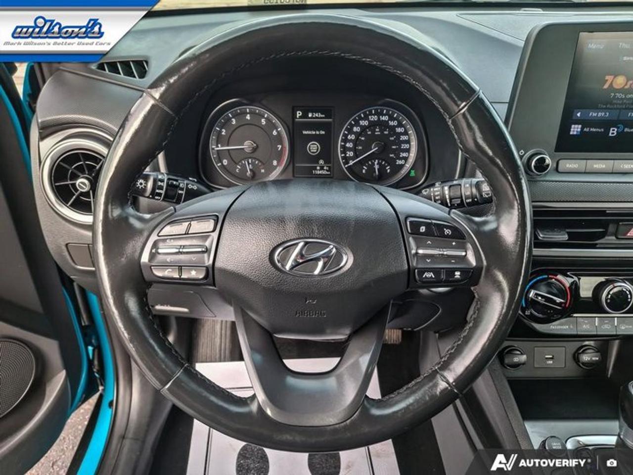 2022 Hyundai KONA Preferred AWD | Leather | Sunroof | Adaptive Cruise | Heated Seats + Steering | BSM | and More ! Photo