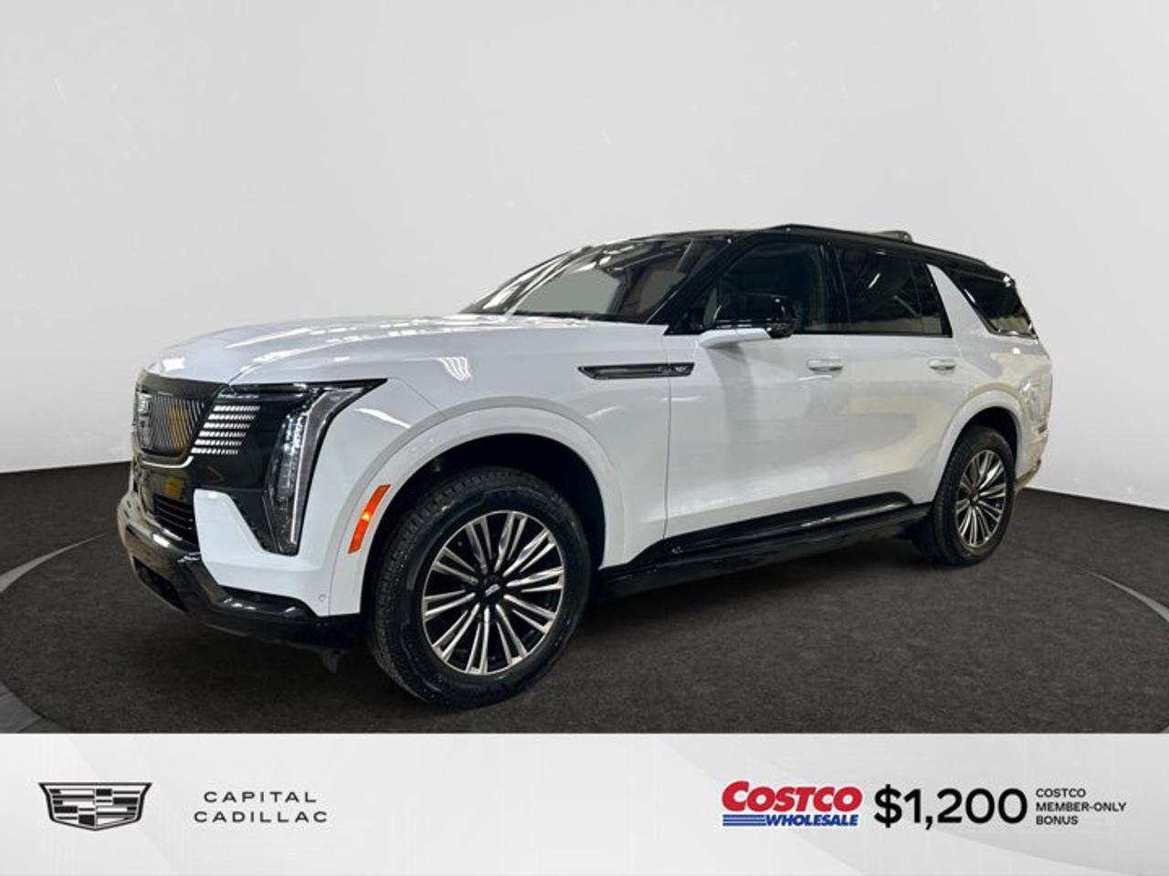 This 2026 Cadillac Escalade IQL in Vibrant White Tricoat is equipped with AWD and Electric engine.The Cadillac Escalade is original icon of arrival. Full LED Light Blade taillamps emit thin blades of light that give the Escalade an unmistakable signature at night, while 22in polished aluminum wheels make a statement. Available power assist steps, a hands-free liftgate, invisible rear wiper and concierge lighting put convenience in the drivers seat. Inside, stunning craftsmanship meets stunning comfort, including heated and cooled front seats and heated rear outboard seats, not to mention 12-way power adjustable front seats and 3-zone climate control. The Escalade can seat up to 8 passengers with 2,667 L of cargo space. Second- and third-row passengers can also enjoy the available rear seat entertainment system and 16-speaker sound system. Under the hood, the 420hp 6.2L V8 offers engine technologies like continuous variable valve timing, direct injection and active fuel management to ensure power is harnessed efficiently, plus the 10-speed automatic transmission delivers near instantaneous shifts for smooth acceleration and optimal power in any gear. Four-wheel drive, magnetic ride control, break assist and 3764 KG (8300 LB.) trailering capacity make it easy for you to manage the road ahead. The Escalade offers a range of convenient features including an infotainment system, Apple CarPlay and Android Auto compatibility, navigation, built-in Wi-Fi, remote start, wireless charging and a head-up display. Youll also find a comprehensive suite of safety features such as automatic parking assist, rear camera mirror, surround vision, lane keep assist, forward collision alert, adaptive cruise control, safety alert seat, lane change alert with side blind zone alert and more.Check out this vehicles pictures, features, options and specs, and let us know if you have any questions. Helping find the perfect vehicle FOR YOU is our only priority.P.S...Sometimes texting is easier. Text (or call) 805-978-4063 for fast answers at your fingertips!Dealer License #914248Disclaimer: All prices are plus taxes & include all cash credits & loyalties. See dealer for Details.