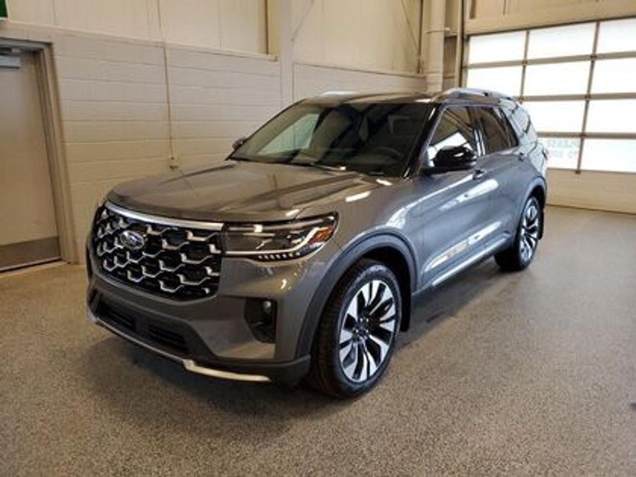The 2026 Ford Explorer Platinum 600A 4WD shines in Carbonized Grey Metallic, this premium SUV is powered by a robust 2.3L EcoBoost I-4 engine paired with a 10-speed automatic transmission. With 310 horsepower and 315 lb-ft of torque, it delivers dynamic performance, giving a highway/city fuel economy of 10.4L/100km (27 Miles per gallon).

Key Features:
Ford Bluecruise
Ford Co-Pilot360 Assist 2.0
360 Degree Camera 
Adaptive Cruise Control
BLIS (Blind Spot Information System)
Evasive Steering Assist
Lane Keeping System
Reverse Brake Assist
Rain Sensing Wipers 
LED Taillamps
Panoramic Fixed Glass Moonroof with Power Shade
B&O Sound System
20 Luster Nickle-Painted Aluminum Wheels
Heated And Ventilated Front Seats
Heated Second Row Seats
Memory Driver Seat
Ford Connectivity Package
Engine Block Heater
Lux Leather Package

Moose Jaw Ford, conveniently located at 1010 North Service Road in Moose Jaw, is your trusted destination for all your automotive needs. With an impressive 4.8-star Google rating from nearly 1,500 reviews, we are proud to deliver an exceptional vehicle-buying experience tailored just for you. Our Moose Jaw Motives set us apart, offering unbeatable value like half-priced oil changes for life on pre-owned vehicles, one year of key and remote protection, and one year of tire and rim protection. Enjoy peace of mind with every purchase. At Moose Jaw Ford, were committed to driving positive change in our community by combining exceptional service, high-quality vehicles, and a guest-first approach. Visit us today!