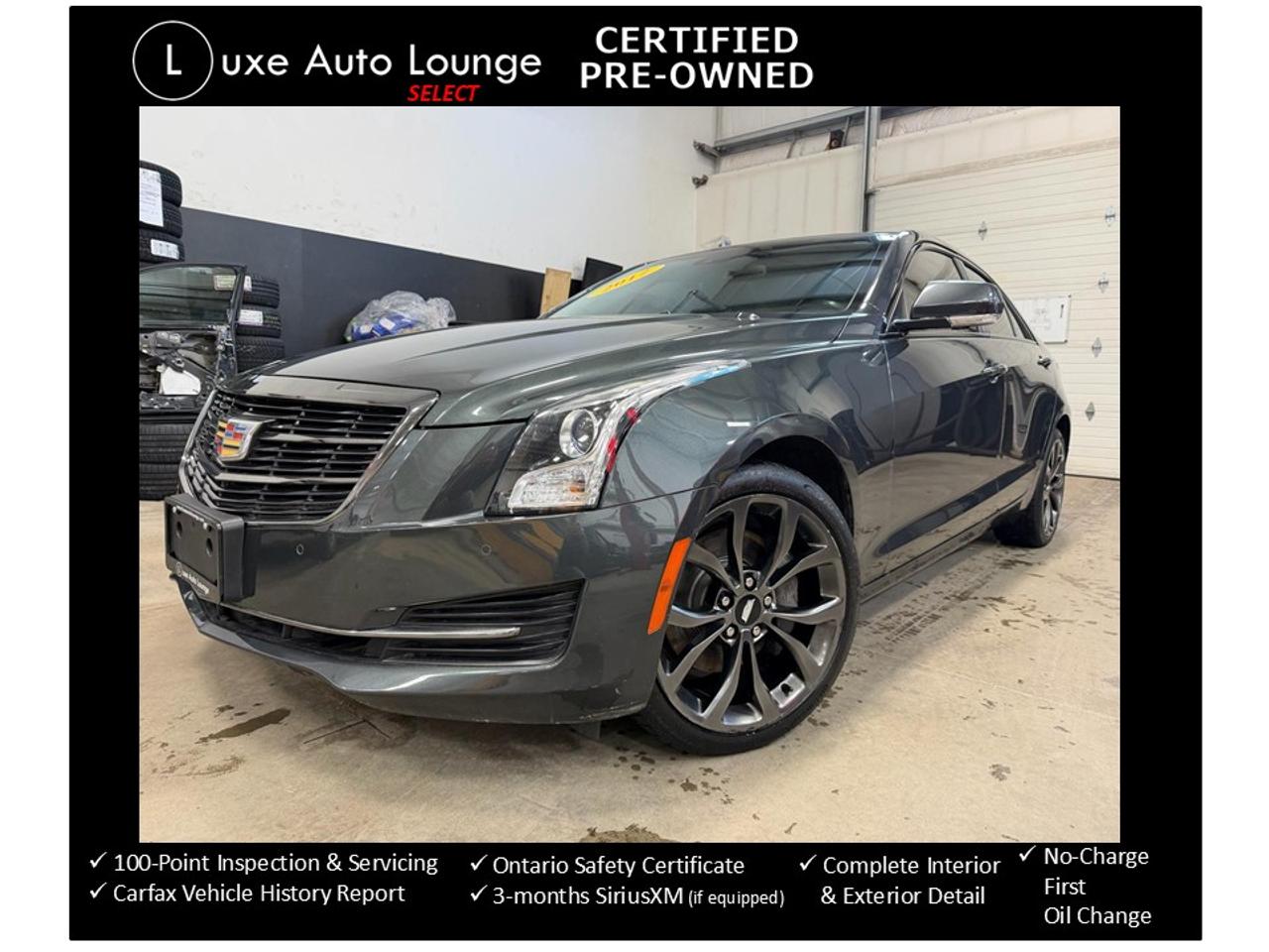 2017 Cadillac ATS Luxury AWD CARBON BLACK PKG, RECARO SEATS, LOADED!