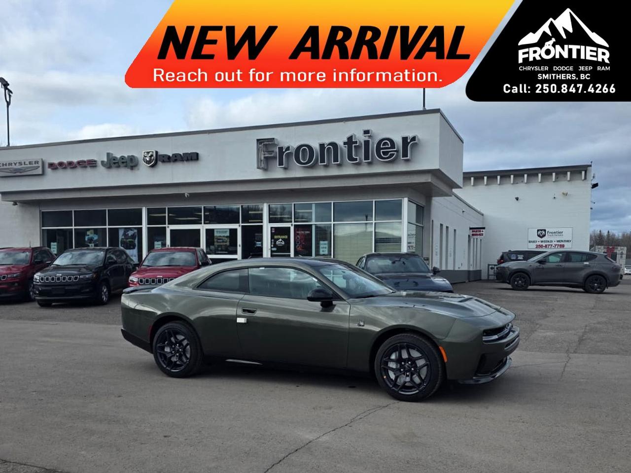<p>The 2026 Dodge Charger 2-Door Scat Pack AWD delivers modern muscle in a bold coupe design, combining performance, technology, and all-weather confidence.</p><p>Powered by a 3.0L 6-cylinder engine paired with an automatic transmission, this Charger offers strong acceleration and smooth power delivery. The all-wheel drive system enhances traction and stability, helping you stay confident in a variety of road conditions.</p><p>Inside, this 2-door coupe is equipped with heated seats, air conditioning, power windows, keyless entry, and remote start for everyday comfort and convenience. Technology features include Bluetooth connection, smart device integration, satellite radio, and a Wi-Fi hotspot to help keep you connected on the go. A backup camera and brake assist add extra confidence behind the wheel.</p><p>With its aggressive styling, coupe body design, and performance-focused character, the 2026 Dodge Charger 2-Door Scat Pack AWD is built for drivers who want bold presence and capability in one package.</p><p>Please confirm all vehicle details and available features with our sales team, and start the buying process today at Frontier Chrysler Dodge Jeep Ram Ltd.</p>