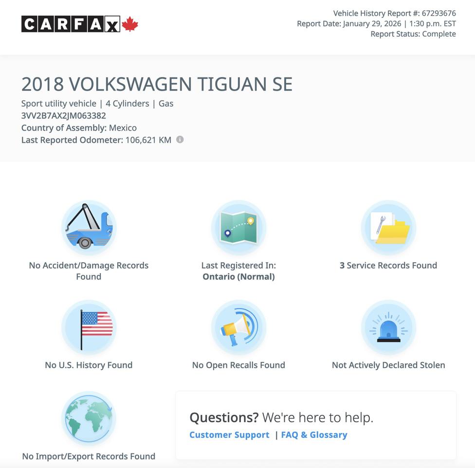 2018 Volkswagen Tiguan SEL 4MOTION NO ACCIDENTS 7SEATER BLINDSPOT CARPLAY Photo2