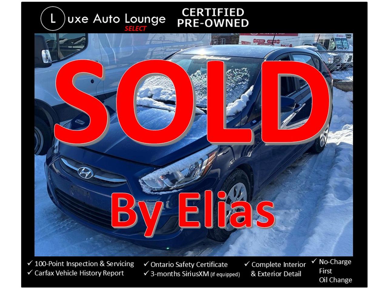 2016 Hyundai Accent GL - ONLY 30,000KM!! HATCHBACK, AUTO, HEATED SEATS