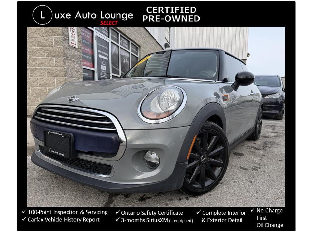 2016 MINI Cooper LOW KM!! 6SPD, HARMAN KARDON STEREO, SUNROOF!!