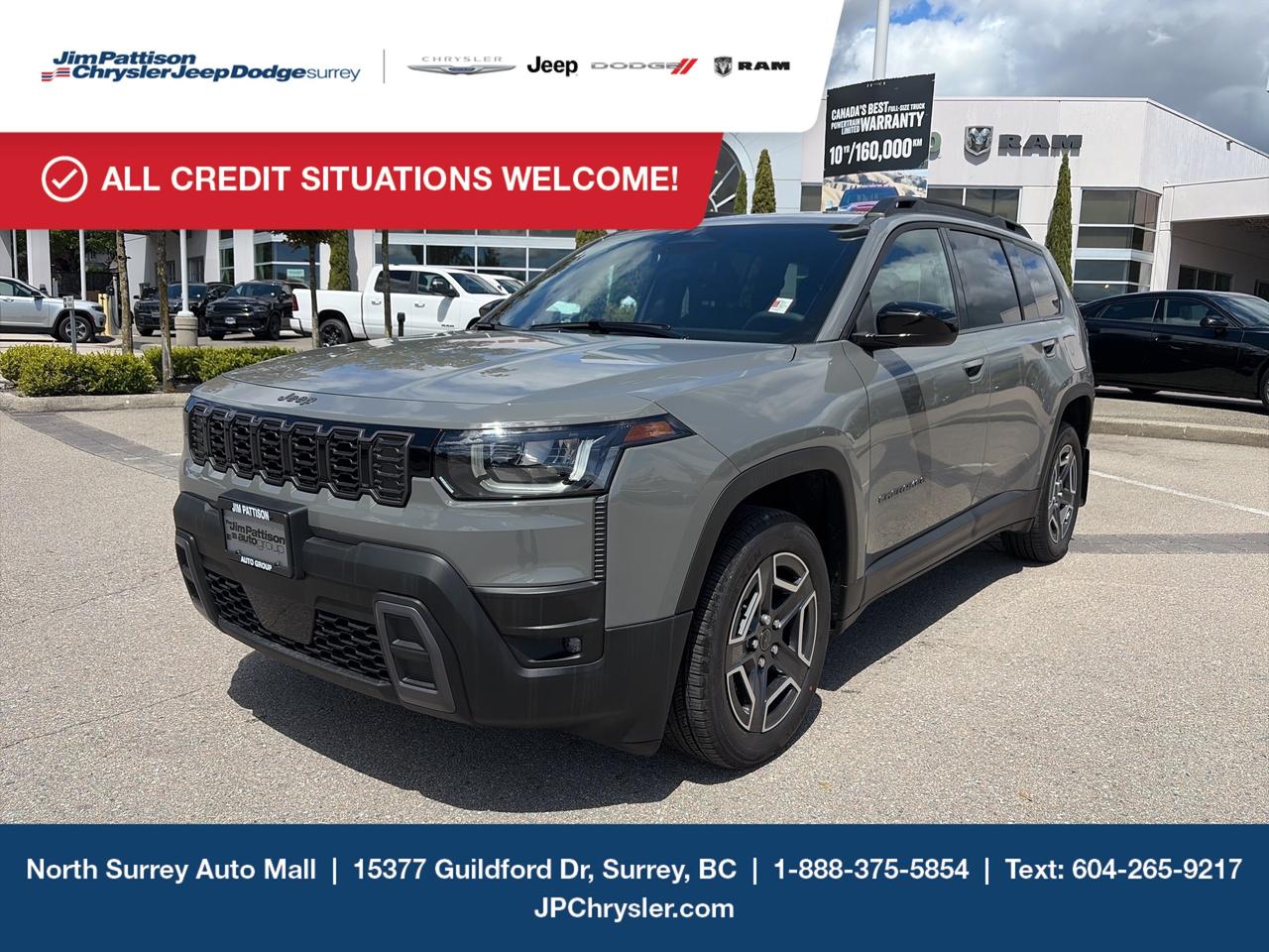 Jim Pattison Chrysler Jeep Dodge is ready to help you find your perfect vehicle. Our team of highly-experienced pros will provide you with the highest level of customer care and we are proud to offer online shopping from the comfort of your home with the new Pick, Price, Purchase Program. Browse our inventory online, create a personal account to track the vehicles you&rsquo;re interested in and the payment options that work best for you. Simple as that! And we will be here to answer all your questions. Visit our website, send us an email or give us a call today and let us get to work for you! -	Price includes freight & PDI, documentation fee ($895), dealer preparation fee ($495), A/C levy ($100), tire levy (up to $32.50), and VSA transaction levy ($10). Finance/lease placement fee ($595) if applicable, GST and PST are additional. Dealer-installed accessories are included, if applicable. Rebates applied after taxes. Rebates applied after taxes. D#30394