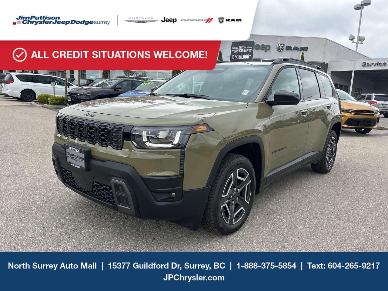 Jim Pattison Chrysler Jeep Dodge is ready to help you find your perfect vehicle. Our team of highly-experienced pros will provide you with the highest level of customer care and we are proud to offer online shopping from the comfort of your home with the new Pick, Price, Purchase Program. Browse our inventory online, create a personal account to track the vehicles you&rsquo;re interested in and the payment options that work best for you. Simple as that! And we will be here to answer all your questions. Visit our website, send us an email or give us a call today and let us get to work for you! -	Price includes freight & PDI, documentation fee ($895), dealer preparation fee ($495), A/C levy ($100), tire levy (up to $32.50), and VSA transaction levy ($10). Finance/lease placement fee ($595) if applicable, GST and PST are additional. Dealer-installed accessories are included, if applicable. Rebates applied after taxes. Rebates applied after taxes. D#30394