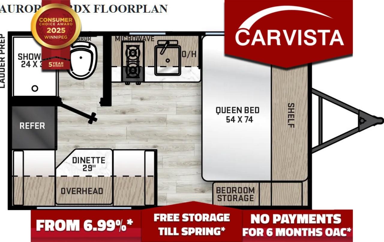 Used 2025 Forest River Aurora Light 13RDX - Ultra Lite Travel Trailer for sale in Winnipeg, MB