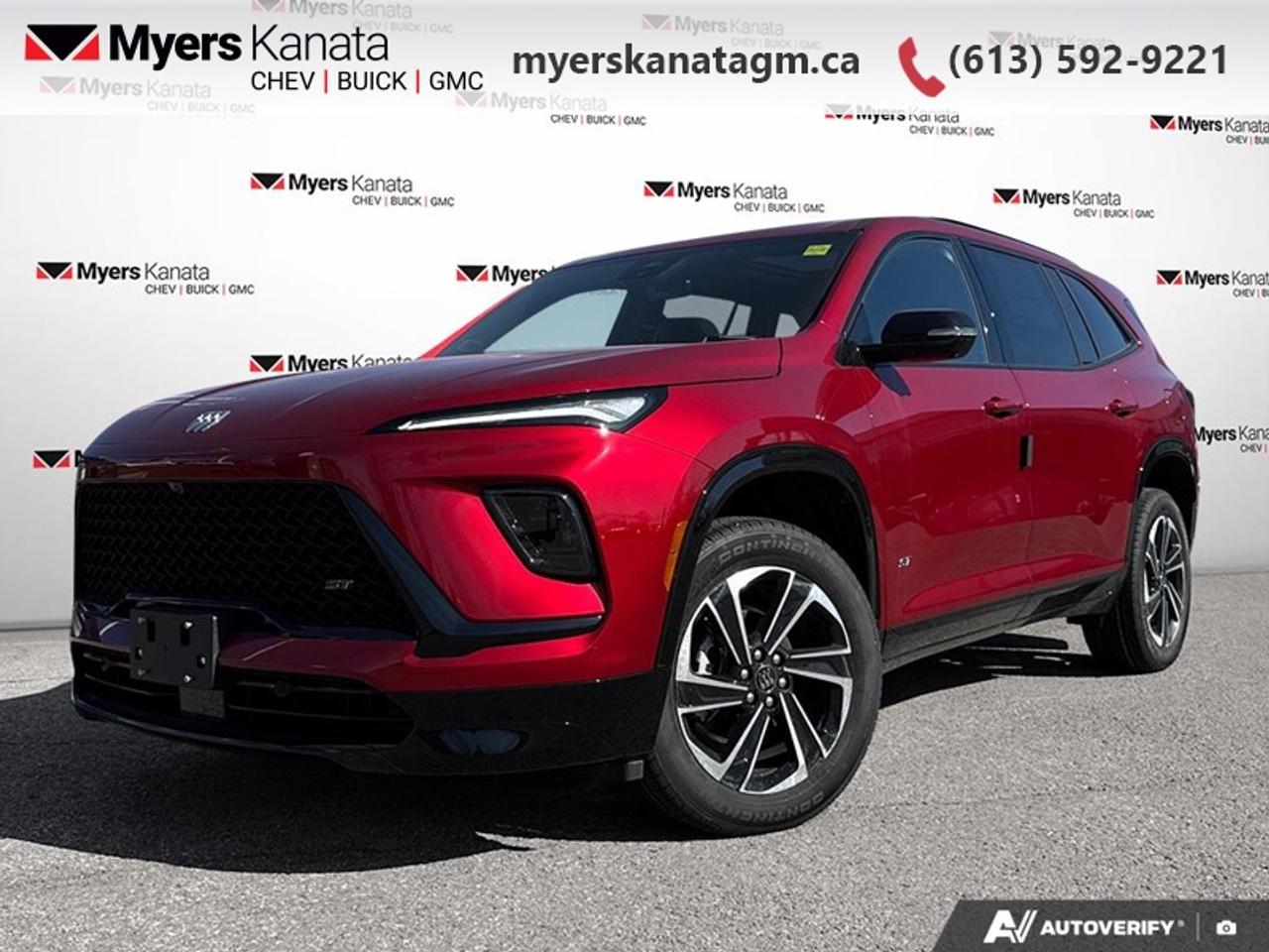 <b>Sport Touring Equipment Group, SUNROOF,  POWER,  PANORAMIC SUNROOF!</b><br> <br> At Myers, we believe in giving our customers the power of choice. When you choose to shop with a Myers Auto Group dealership, you dont just have access to one inventory, youve got the purchasing power of an entire auto group behind you!<br> <br>With thoughtful design elements and advanced connectivity it supports both family adventures and elevated daily drives.<br> <br>The 2026 Buick Enclave offers three rows of seating, thoughtful detailing and high-end materials to create a truly premium experience for drivers and passengers alike. Its modern technology and refined layout make long trips and daily routines feel elevated and comfortable. With strong craftsmanship, flexible space and a reputation for quiet, smooth rides, the Enclave presents a compelling option for those seeking style and substance in a three-row SUV.<br> <br>This Cherry Red Tintcoat SUV has an Automatic transmission and is powered by a 328HP 2.5L 4 Cylinder Engine. <br> <br> Our Enclaves trim level is Sport Touring. Standard features include heated front seats with a heated steering wheel, adaptive cruise control, remote engine start with extended range, wireless device charging, tri-zone climate control, a 12-speaker Bose Premium audio system, and an ultrawide 30-inch infotainment screen with wireless Apple CarPlay and Android Auto, and 5G mobile hotspot connectivity. Safety features also include enhanced automatic emergency braking, HD surround vision, rear parking assist, lane keep assist with lane departure warning, and blind zone alert. This vehicle has been upgraded with the following features: Sport Touring Equipment Group, SUNROOF, POWER, PANORAMIC SUNROOF.<br><br> <br>To apply right now for financing use this link: <a href=https://www.myerskanatagm.ca/finance/ target=_blank>https://www.myerskanatagm.ca/finance/</a><br> <br/><br> Buy this vehicle now for the lowest bi-weekly payment of <b>$467.81</b> with $0 down for 84 months @ 4.99% APR O.A.C. ( Plus applicable taxes - **Rebates may not be applicable on all purchase types [cash, lease, or finance]. Eligibility and conditions may vary. Please see dealer for full details and confirmation of eligibility. ). Incentives expire 2026-08-31. See dealer for details. <br><br>Myers Kanata Chevrolet Buick GMC Inc is a great place to find quality used cars, trucks and SUVs. We also feature over a selection of over 50 used vehicles along with 30 certified pre-owned vehicles. Our Ottawa Chevrolet, Buick and GMC dealership is confident that youll be able to find your next used vehicle at Myers Kanata Chevrolet Buick GMC Inc. You will always find our inventory updated with the latest models. Our team believes in giving nothing but the best to our customers. Visit our Ottawa GMC, Chevrolet, and Buick dealership and get all the information you need today!<br> Come by and check out our fleet of 40+ used cars and trucks and 140+ new cars and trucks for sale in Kanata.  o~o