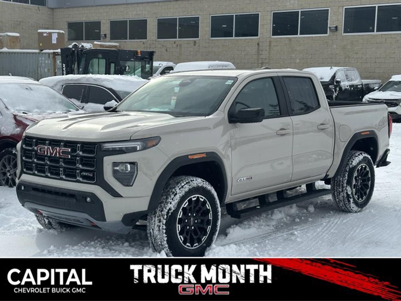 This GMC Canyon delivers a Turbocharged Gas I4 2.7L/ engine powering this Automatic transmission. TRANSMISSION, 8-SPEED AUTOMATIC, 8L80 (STD), REAR AXLE, 3.42 RATIO, LPO, CARGO TIE-DOWNS, (4) (dealer-installed).* This GMC Canyon Features the Following Options *LPO, BLACK ASSIST STEP (dealer-installed), LPO, ALL-WEATHER FLOOR LINER, 1ST AND 2ND ROWS includes GMC logo, (dealer-installed), ENGINE, TURBOMAX (310 hp [231 kW] @ 5600 rpm, 430 lb-ft of torque [583 Nm] @ 3000 rpm) (STD), ENGINE BLOCK HEATER, BEDLINER, SPRAY-ON WITH GMC LOGO, AT4 PREFERRED EQUIPMENT GROUP includes standard equipment, 3 YEARS SIRIUSXM, Wireless Apple CarPlay/Wireless Android Auto, Windows, remote Express-Down, all windows, Windows, power with driver Express-Up and Down.* Stop By Today *Stop by Capital Chevrolet Buick GMC Inc. located at 13103 Lake Fraser Drive SE, Calgary, AB T2J 3H5 for a quick visit and a great vehicle!