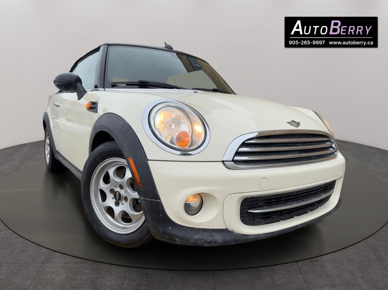<p><span><span><strong>2013 Mini Cooper Convertible White On Black Leather Interior</strong></span><br></span></p><p><span><span></span><span>&nbsp;</span>1.6L</span><span><span><span>&nbsp;</span>&nbsp;</span>Front Wheel Drive&nbsp;</span><span><span></span><span>&nbsp;</span>Auto&nbsp;</span><span><span></span><span>&nbsp;</span>Push Start Engine&nbsp;</span><span><span></span><span>&nbsp;</span>A/C&nbsp;<span></span><span>&nbsp;</span>Leather Interior&nbsp;</span><span><span></span><span>&nbsp;</span>Heated Front&nbsp;Seats&nbsp;</span><span><span></span><span>&nbsp;</span>Steering Wheel Mounted Controls&nbsp;</span><span><span></span><span>&nbsp;</span>Bluetooth<span>&nbsp;<span></span>&nbsp;</span>USB Input&nbsp;</span><span><span></span><span>&nbsp;</span>AUX Input&nbsp;</span><span><span></span><span>&nbsp;</span>Power Options</span><span><span>&nbsp;</span><span></span><span>&nbsp;</span>Power Soft Top<span id=jodit-selection_marker_1771694965929_9025835651421658 data-jodit-selection_marker=start style=line-height: 0; display: none;></span>&nbsp;</span><span><span></span><span>&nbsp;</span>Keyless Entry&nbsp;</span><span><span></span><span>&nbsp;</span>Alloy Wheels&nbsp;</span><span></span></p><p><br></p><p><span><strong>*** Fully Certified ***</strong></span></p><p><span><strong>*** ONLY&nbsp;173,600<span>&nbsp;</span>KM ***</strong></span></p><p><br></p><p><span><span><strong>CARFAX REPORT:&nbsp;<a href=https://vhr.carfax.ca/?id=mL2NpFC7OAzSA7wDLt+p5PsInwODRAWU>https://vhr.carfax.ca/?id=mL2NpFC7OAzSA7wDLt+p5PsInwODRAWU</a></strong></span></span></p> <span id=jodit-selection_marker_1689009751050_8404320760089252 data-jodit-selection_marker=start style=line-height: 0; display: none;></span>