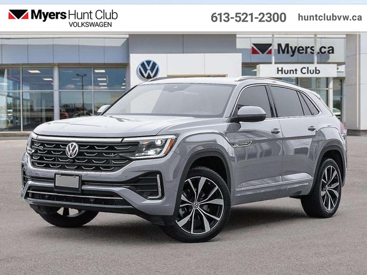 <b>Massaging Seats,  Sunroof,  Navigation,  360 Camera,  Leather Seats!</b><br> <br> The 2026 Volkswagen Atlas Cross Sport stands out with its confident presence, expressive design and smart character that elevate every drive.<br> <br>From the outside, the Atlas Cross Sport showcases a bold two-row SUV silhouette, sculpted lines and a commanding stance that merge style with presence. Inside, the cabin offers premium materials, intuitive connectivity and comfortable seating designed with both driver and passengers in mind. With its thoughtful design, smart features and Volkswagens dedication to quality, the Atlas Cross Sport presents itself as a versatile and well-rounded choice in the midsize SUV segment.<br> <br>This Silverbird Metallic SUV has an Automatic transmission and is powered by a 2.0L I4 16V GDI DOHC Turbo engine. With that powerful motor it gets 12.0 L/100 km in the city and 9.2 L/100 km out on the highway according to Transport Canada. <br> <br> Our Atlas Cross Sports trim level is Execline. This trim rewards you with a panoramic sunroof, an aerial view camera system, and a 10-speaker harman/kardon audio system. Other standard features include ventilated and heated front seats with massage function, heated rear seats, leather upholstery, a heated steering wheel, adaptive cruise control, Car-Net 4G LTE, remote engine start, a power liftgate for rear cargo access, and a 12-inch infotainment screen with inbuilt navigation, Apple CarPlay and Android Auto. Safety features also include lane keep assist with lane departure warning, collision mitigation, blind spot alert, front and rear parking sensors, and forward collision mitigation. This vehicle has been upgraded with the following features: Massaging Seats, Sunroof, Navigation, 360 Camera, Leather Seats, Premium Audio, Cooled Seats.<br><br> <br>To apply right now for financing use this link: <a href=https://www.huntclubvw.ca/financing-request/ target=_blank>https://www.huntclubvw.ca/financing-request/</a><br> <br/>Cash Purchase Incentive Incentives expire 2026-08-31. See dealer for details. <br><br>At Myers Hunt Club Volkswagen, our focus is customers like you. Our dedicated service, parts, and sales team are here to make your automotive experience a special one. We are very proud of our achievements and awards over the last 25 years and are committed to providing the same great service to our present and future customers. If youre looking for a vehicle, Myers Hunt Club Volkswagen is your destination for new, used, and certified pre-owned Volkswagen vehicles as well as other makes and models. Whatever your needs, we can help you here at Myers Hunt Club Volkswagen. </br><br> Come by and check out our fleet of 40+ used cars and trucks and 130+ new cars and trucks for sale in Gloucester.  o~o