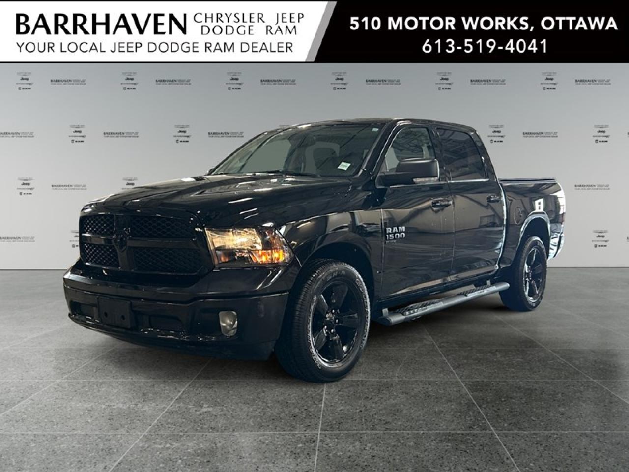 The 2023 Ram 1500 Classic SLT dazzles in a bold Black finish, featuring a powerful 4x4 drivetrain that promises excellent handling on all terrains. As a robust Truck, this vehicle combines reliability with distinctive style, offering both a commanding presence on the road and versatility for your everyday adventures. Step inside and enjoy a tastefully designed interior equipped with comfortable amenities like air conditioning and power windows for an enjoyable ride. The Crew Cab with a 57 Box provides ample room for passengers and cargo, making it perfect for work or play. For added convenience and functionality, the truck is fitted with heated mirrors, providing clear visibility during the cold Canadian winters. Equipped with a suite of advanced technology such as a backup camera, Bluetooth connection, and satellite radio, youll experience modern connectivity with ease. Safety is paramount with features like brake assist and cruise control, allowing you and your passengers to feel secure on every journey. The keyless entry further offers seamless accessibility, making your day-to-day routines effortless. This Ram 1500 Classic SLT is an ideal choice for those who need a dependable and capable vehicle, whether its for family, work, or adventure. For those ready to experience reliability combined with luxury, contact our dealership today to learn more and schedule your test drive.