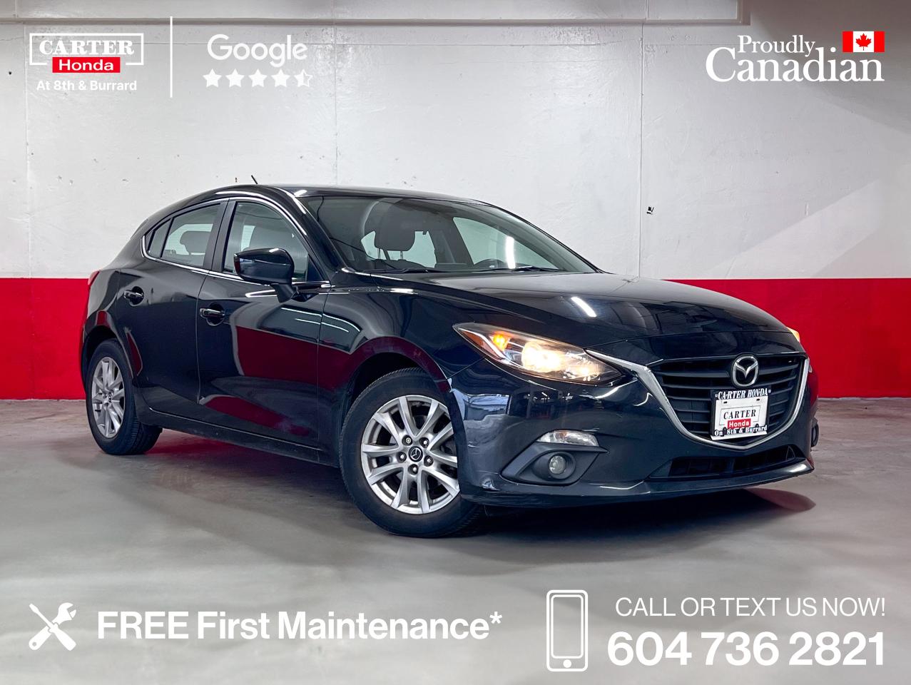 ONE OWNER | LOCALLY DRIVEN

This exceptional Pre-Owned 2014 Mazda3 GS-SKY blends sporty performance with everyday comfort, making every drive something to look forward to. Equipped with sleek 16" alloy wheels, fog lights, and automatic headlights, it delivers confident style and visibility wherever you go. Enjoy premium touches like heated seats, a sunroof with sunshade, keyless entry, and convenient steering wheel controls for a refined driving experience. With cruise control, traction control, Bluetooth connectivity, and a rear view camera, this Mazda3 keeps you connected, secure, and fully in command of the road.

Why Purchase Your Vehicle from Carter Honda?

- A truly customer-first vehicle buying experience
- Proudly exceeding customer expectations for over 50 years
- Honda Certified Used Vehicles: 7-Day or 1,000 km Exchange
- Used Vehicles (Non-Honda, Non-Certified): 5-Day or 500 km Exchange
- 4.6-star Google rating based on 3,100+ customer reviews
- Large selection of quality vehicles across popular makes and models
- CARFAX vehicle history reports available on most vehicles
- Rigorous 182-point vehicle inspection for added peace of mind 
- Fast approvals with financing options for most credit situations
- We welcome trade-ins and offer competitive market value
- Multilingual staff available to assist in multiple languages

Were here to help you drive the vehicle you want, the vehicle you deserve!

QUESTIONS? GREAT! WEVE GOT ANSWERS!
CALL OR TEXT US NOW! (604) 736-2821
(Doc. Fee: $795.00 | Dealer Code: 1100)