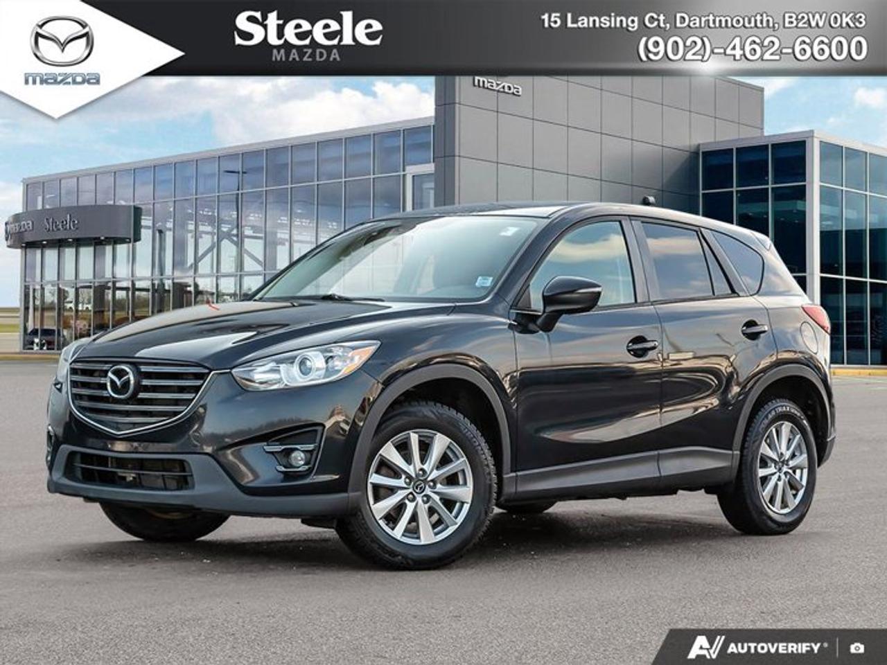 The 2016 Mazda CX-5 GS with 153,740 km has been reconditioned to meet Nova Scotia Motor Vehicle Inspection standards with an oil and filter change, new front and rear brake pads and rotors, and a new drive and water pump belt, and has completed a full Nova Scotia Motor Vehicle Inspection along with brake and tire measurements, a certified technician road test, and professional detailing. This All Wheel Drive model is powered by a 2.5L SKYACTIV-G DOHC 16-Valve 4-Cylinder engine paired to a 6-Speed SKYACTIV-Drive Automatic with sport mode, offering balanced performance and added traction for changing road conditions. Finished in Jet Black Mica with a black interior, the GS trim provides practical features including cloth upholstery, heated front bucket seats, a power sunroof, backup camera, automatic headlights, and 17 silver finish alloy wheels. The vehicle reports a clean accident history and partial service records are available. If you are comparing compact AWD SUVs and want a well-maintained 2016 Mazda CX-5 GS with recent brake and belt service completed, we invite you to book a viewing and test drive to assess it in person.