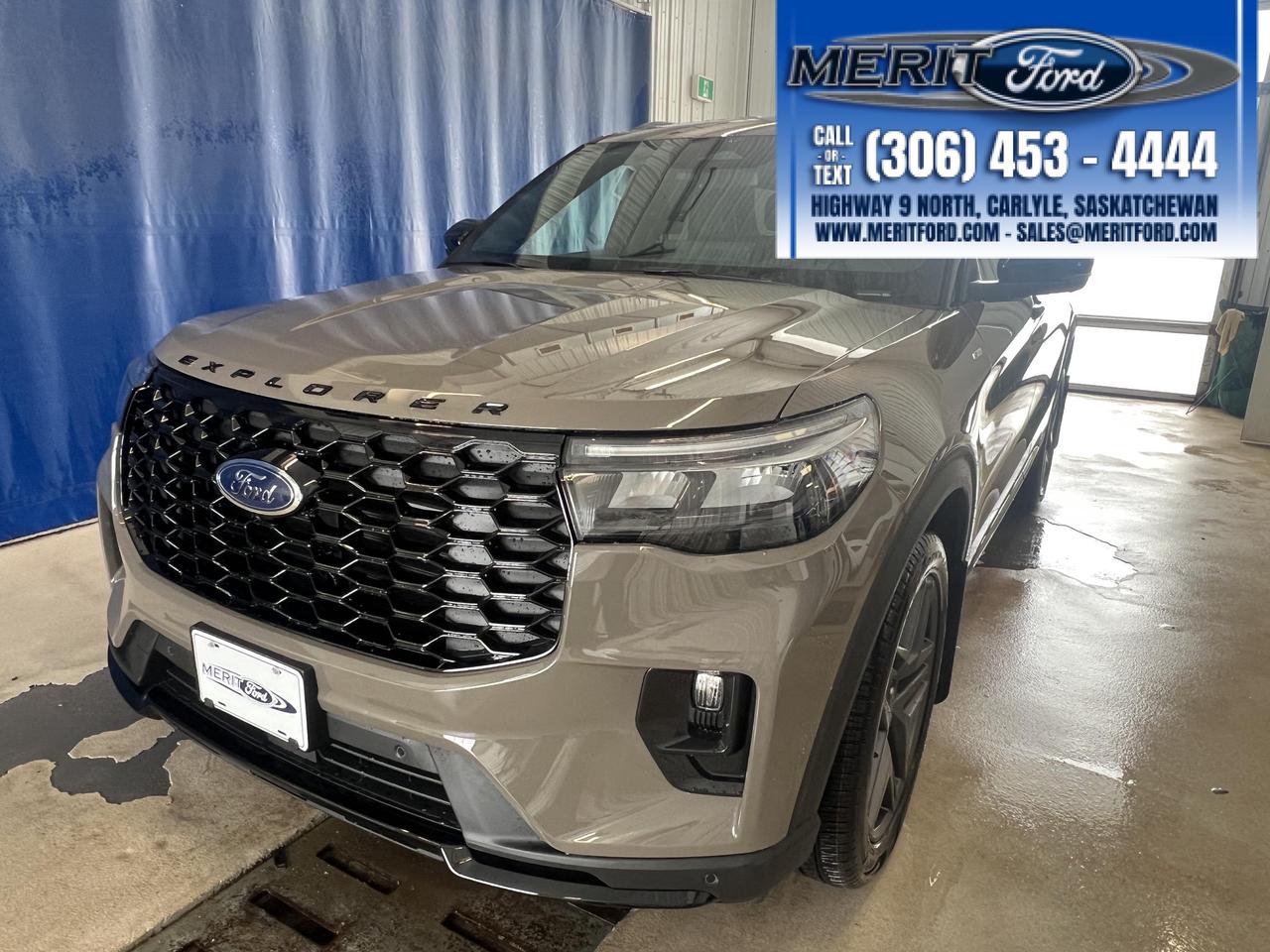 <p><strong>Experience the future of SUVs with the 2026 Ford Explorer ST-Line.</strong> This cutting-edge vehicle combines power, technology, and comfort in a sleek package thats perfect for modern families and adventure seekers alike.<br><br>- 2.3L EcoBoost engine with 4WD for optimal performance<br>- Spacious interior with seating for 6 passengers<br>- Advanced safety features including BLIS and Collision Mitigation<br>- Integrated Navigation System with Voice Activation<br>- Aerial View Camera System for enhanced visibility<br>- Heated leather steering wheel for luxurious comfort<br>- Automatic Full-Time Four-Wheel Drive for all-terrain capability<br><br>Ready to experience the future of driving? Reserve your 2026 Ford Explorer ST-Line today or contact Merit Ford Sales to schedule a test drive. Our team is here to answer any questions and guide you through the seamless process of making this exceptional SUV yours.</p>