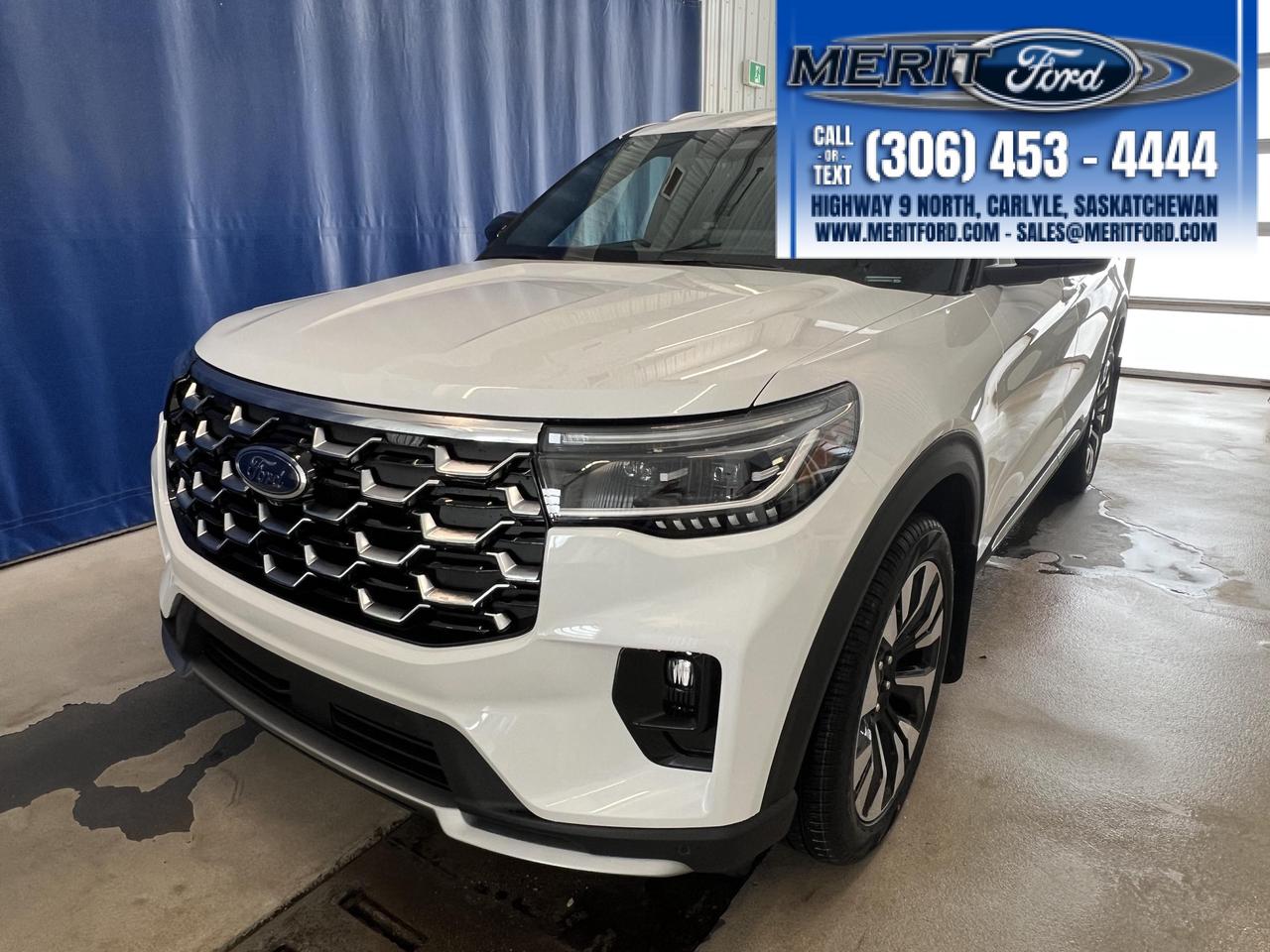 <p><strong>Experience the future of SUVs with the 2026 Ford Explorer Platinum.</strong> This cutting-edge vehicle combines luxury, technology, and performance in one impressive package.<br><br>Key Features:<br>- Advanced BlueCruise hands-free driving system (90-day trial included)<br>- Adaptive Cruise Control with Stop-and-Go for effortless highway driving<br>- Panoramic sunroof with power sunshade for an open-air experience<br>- Powerful 2.3L EcoBoost engine paired with 4WD capability<br>- Premium Star White Metallic Tri-Coat exterior with elegant Mojave Dusk interior<br>- Innovative 360-degree camera system for enhanced safety and parking ease<br>- Third-row power-folding seats for ultimate versatility<br><br>Ready to embrace the future of driving? Reserve your 2026 Ford Explorer Platinum today or schedule a test drive to experience its revolutionary features firsthand. Our team at Merit Ford Sales is here to answer any questions and guide you through the cutting-edge technology that sets this Explorer apart from the rest.</p>