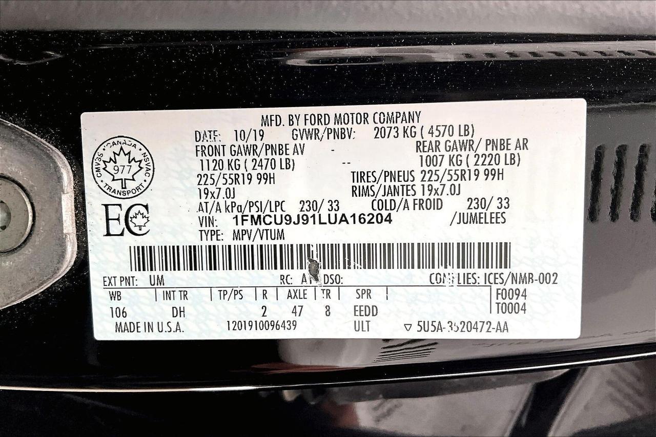 2020 Ford Escape Titanium | Heated Leather | Panoroof | AWD Photo