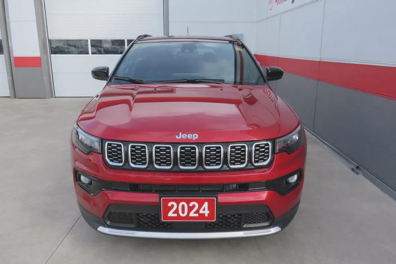 2024 Jeep Compass Limited  | Low Km | One Owner | Clean Title | No Accidents | Alloy Rims | Fog Lights | Remote Start | Leather | Navigation | Blind Spot Monitoring | Power Seats | 360 Degree Reverse Camera | Push Button Start | Power Tailgate | Wireless Charging Photo