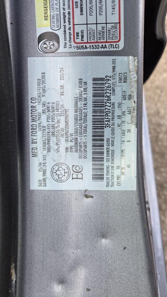 2006 Ford Fusion SE Photo