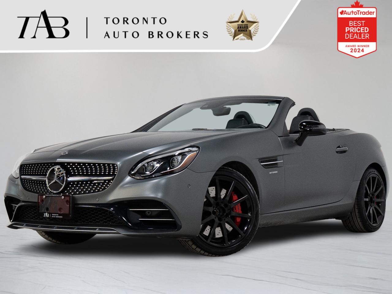 Recent Arrival! Black 2020 Mercedes-Benz SLC

NOW OFFERING 3 MONTH DEFERRED FINANCING PAYMENTS ON APPROVED CREDIT. WE OFFER THE BEST FINANCE RATES, AND DONT CHARGE ANY FINANCING FEE Looking for a top-rated pre-owned luxury car dealership in the GTA? Look no further than Toronto Auto Brokers (TAB)! Were proud to have won multiple awards, including the 2024 AutoTrader Best Priced Dealer, the 2024 CarGurus Award, the 2025 Top Choice Award, the 2025 Consumer Satisfaction Award, the 2025 Canadian Choice Award, the 2025 Three Best Rated Dealer Award, and many more!

With 30 years of experience serving the Greater Toronto Area, TAB is a respected and trusted name in the pre-owned luxury car industry. Our 30,000 sq.Ft indoor showroom is home to a wide range of luxury vehicles from top brands like BMW, Mercedes-Benz, Audi, Porsche, Land Rover, Jaguar, Aston Martin, Bentley, Maserati, and more. And we dont just serve the GTA, were proud to offer our services to all cities in Canada, including Vancouver, Montreal, Calgary, Edmonton, Winnipeg, Saskatchewan, Halifax, and more.

At TAB, were committed to providing a no-pressure environment and honest work ethics. As a family-owned and operated business, we treat every customer like family and ensure that every interaction is a positive one. Come experience the TAB Lifestyle at its truest form, luxury car buying has never been more enjoyable and exciting!

We offer a variety of services to make your purchase experience as easy and stress-free as possible. From competitive and simple financing and leasing options to extended warranties, aftermarket services, and full history reports on every vehicle, we have everything you need to make an informed decision. We welcome every trade, even if youre just looking to sell your car without buying, and when it comes to financing or leasing, we offer same day approvals, with access to over 50 lenders, including all of the banks in Canada. Feel free to check out your own Equifax credit score without affecting your credit score, simply click on the Equifax tab above and see if you qualify.

So if youre looking for a luxury pre-owned car dealership in Toronto, look no further than TAB! We proudly serve the GTA, including Toronto, Etobicoke, Woodbridge, North York, York Region, Vaughan, Thornhill, Richmond Hill, Mississauga, Scarborough, Markham, Oshawa, Peteborough, Hamilton, Newmarket, Orangeville, Aurora, Brantford, Barrie, Kitchener, Niagara Falls, Oakville, Cambridge, Kitchener, Waterloo, Guelph, London, Windsor, Orillia, Pickering, Ajax, Whitby, Durham, Cobourg, Belleville, Kingston, Ottawa, Montreal, Vancouver, Winnipeg, Calgary, Edmonton, Regina, Halifax, and more.

Call us today or visit our website to learn more about our inventory and services. And remember, all prices exclude applicable taxes and licensing, and vehicles can be certified at an additional cost of $999.