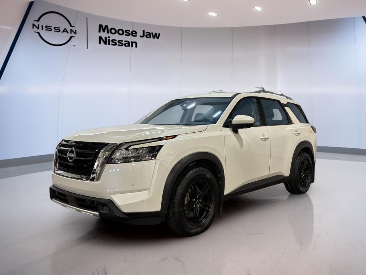 CARFAX Canada reports no accident.

Discover a capable family SUV built for Canadian roads. This 2023 Nissan Pathfinder SL at Moose Jaw Nissan combines confident V6 power, four-wheel drive traction, and a smooth 9-speed automatic transmission. With 92,103 km, it delivers proven versatility, a refined cabin, and the peace of mind of a clean CARFAX Canada history.

Finished in White with a Black interior, this 2023 Nissan Pathfinder SL brings a clean, upscale look that suits daily driving, road trips, and weekend adventures. Its solid stance and practical three-row design make it a smart choice for drivers in Moose Jaw who want comfort, space, and year-round confidence.

FEATURES OF THE Pathfinder SL
»» Intelligent four-wheel drive for all-weather traction
»» 3.5-litre V6 with strong output
»» Nine-speed automatic with manual mode
»» Three-row SUV with flexible seating

ADVANCED SAFETY FEATURES
»» Rearview monitor helps with safer reversing
»» Nissan safety technology supports driver awareness
»» Multiple airbags help protect occupants
»» Stability control adds confidence on roads

PERFORMANCE AND EFFICIENCY
»» 3.5-litre V6 delivers smooth strong power
»» Nine-speed automatic supports relaxed highway cruising
»» Manual shift mode adds driving control
»» Four-wheel drive improves traction in winter

COMFORT AND CONVENIENCE
»» Three-row layout helps carry family comfortably
»» Spacious cabin suits daily errands
»» Easy entry supports passenger convenience
»» Black interior offers a refined feel

TECHNOLOGY AND CONNECTIVITY
»» Clear infotainment layout is easy to use
»» Driver information display keeps data visible
»» Convenient controls support everyday driving
»» Modern cabin design feels user-friendly

CARGO SPACE
»» Rear cargo area supports family gear
»» Flexible interior helps fit larger items
»» Split seating expands hauling versatility
»» Useful storage suits busy lifestyles

AWARDS & RECOGNITIONS
»» Top Safety Pick+, Insurance Institute for Highway Safety, 2023

WHAT OTHER OWNERS LIKE
»» Smooth V6 power for highway travel
»» Comfortable ride for family road trips
»» Flexible cabin with useful cargo space
»» Confident winter traction from four-wheel drive

This 2023 Nissan Pathfinder SL stands out for drivers who need real utility without giving up comfort. The V6 engine gives strong passing power, while the 9-speed automatic helps keep the drive smooth and composed. Four-wheel drive adds welcome control when weather and road conditions change across Saskatchewan.

Inside, this 2023 Nissan Pathfinder SL is designed for real life. The three-row layout gives you room for passengers, sports gear, groceries, or travel bags. The cabin feels practical and refined, making it well suited to commuting, school runs, and long drives outside the city.

For shoppers looking for a used SUV with strong capability, a no-accident CARFAX Canada report, and the trusted support of Moose Jaw Nissan, this Pathfinder is ready to impress. It offers the size, power, and everyday usefulness many families want in one well-rounded package.

This 2023 Nissan Pathfinder SLs VIN is: 5N1DR3CE1PC202043.<p>CARFAX Canada reports no accident.

Discover a capable family SUV built for Canadian roads. This 2023 Nissan Pathfinder SL at Moose Jaw Nissan combines confident V6 power</p>
<p> and weekend adventures. Its solid stance and practical three-row design make it a smart choice for drivers in Moose Jaw who want comfort</p>
<p> and year-round confidence.

FEATURES OF THE Pathfinder SL
»» Intelligent four-wheel drive for all-weather traction
»» 3.5-litre V6 with strong output
»» Nine-speed automatic with manual mode
»» Three-row SUV with flexible seating

ADVANCED SAFETY FEATURES
»» Rearview monitor helps with safer reversing
»» Nissan safety technology supports driver awareness
»» Multiple airbags help protect occupants
»» Stability control adds confidence on roads

PERFORMANCE AND EFFICIENCY
»» 3.5-litre V6 delivers smooth strong power
»» Nine-speed automatic supports relaxed highway cruising
»» Manual shift mode adds driving control
»» Four-wheel drive improves traction in winter

COMFORT AND CONVENIENCE
»» Three-row layout helps carry family comfortably
»» Spacious cabin suits daily errands
»» Easy entry supports passenger convenience
»» Black interior offers a refined feel

TECHNOLOGY AND CONNECTIVITY
»» Clear infotainment layout is easy to use
»» Driver information display keeps data visible
»» Convenient controls support everyday driving
»» Modern cabin design feels user-friendly

CARGO SPACE
»» Rear cargo area supports family gear
»» Flexible interior helps fit larger items
»» Split seating expands hauling versatility
»» Useful storage suits busy lifestyles

AWARDS & RECOGNITIONS
»» Top Safety Pick+</p>
<p> 2023

WHAT OTHER OWNERS LIKE
»» Smooth V6 power for highway travel
»» Comfortable ride for family road trips
»» Flexible cabin with useful cargo space
»» Confident winter traction from four-wheel drive

This 2023 Nissan Pathfinder SL stands out for drivers who need real utility without giving up comfort. The V6 engine gives strong passing power</p>
<p> while the 9-speed automatic helps keep the drive smooth and composed. Four-wheel drive adds welcome control when weather and road conditions change across Saskatchewan.

Inside</p>
<p> this 2023 Nissan Pathfinder SL is designed for real life. The three-row layout gives you room for passengers</p>
<p> and everyday usefulness many families want in one well-rounded package.

This 2023 Nissan Pathfinder SLs VIN is: 5N1DR3CE1PC202043.</p>