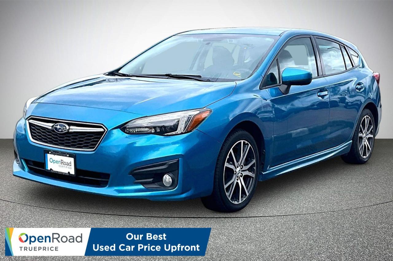 This 2017 Subaru Impreza 4-Door Touring with CVT delivers confident all-weather capability thanks to standard Subaru symmetrical all-wheel drive and a smooth continuously variable transmission. Well-equipped with comfortable cloth seating, air conditioning, power windows/locks, cruise control, Bluetooth connectivity, a touchscreen infotainment system with rearview camera, and keyless entry. Touring-level features include upgraded audio, alloy wheels, fog lights, and advanced safety systems such as EyeSight driver assist with adaptive cruise control, lane-keep assist, and pre-collision braking. This Impreza is waiting for you so come in today and experience it with a test drive! Drive away with confidence from OpenRoad Toyota Abbotsford! Get our TruePrice upfront with no haggling and no hassle. Every OpenRoad Certified vehicle is fully inspected and backed by a Carfax history report. Visit us today at 30210 Automall Drive in Abbotsford or call now to book your test drive and get behind the wheel!   List Price subject to $595 Documentation Fee, $499 Lease/Finance Fee, and applicable taxes. VSA Dealer #40643