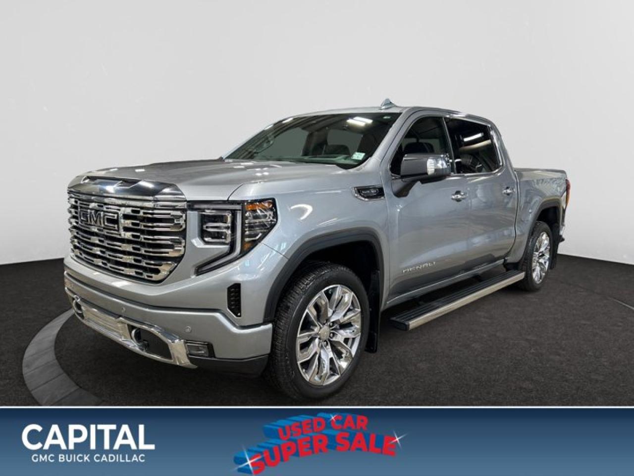 The All New GMC Sierra has been redefined from Hood to Hitch. This 4WD Silver Sierra is a Crew Cab Pickup with a Gas V8 5.3L engine and interior color. Direct injection, active fuel management, and variable valve timing form the foundation of the EcoTec3 engines. Sierra sets the new standard in truck interiors with triple door seals, thicker insulation, and durable, soft-touch instrument panel materials. Attention to detail and quality makes the Sierra stand out. New dual density foam seat cushions improve comfort and reduce wrinkling with age. Rear seating space has improved with larger rear doors to provide ease of entry and exit.The Sierra is set apart with details such as standard halogen projector headlights and integrated corner steps. The new Sierra makes more use of High Strength steel in its fully boxed hydroformed frame than previous generations, with 2/3s of the Cab using High-Strength Steel. Larger axles and shear body mounts further reduce vibration and deliver a smoother ride. New, exclusive corrosion-resistant Duralife brake rotors come standard. Sierra is backed by a 60,000 km / 3 year base warranty and a 160,000 km / 5 year Powertrain warranty, the longest in its class. 24/7 Roadside Assistance is included at no extra charge for 5 years or 160,000 km. Drive the Sierra today to see for yourself how it truly has no peer! Check out this vehicles pictures, features, options and specs, and let us know if you have any questions. Helping find the perfect vehicle FOR YOU is our only priority.P.S...Sometimes texting is easier. Text (or call) 306-801-9090 for fast answers at your fingertips!Dealer License #914248Disclaimer: All prices are plus taxes & fees. See dealer for Details. Dealer Permit # 914248