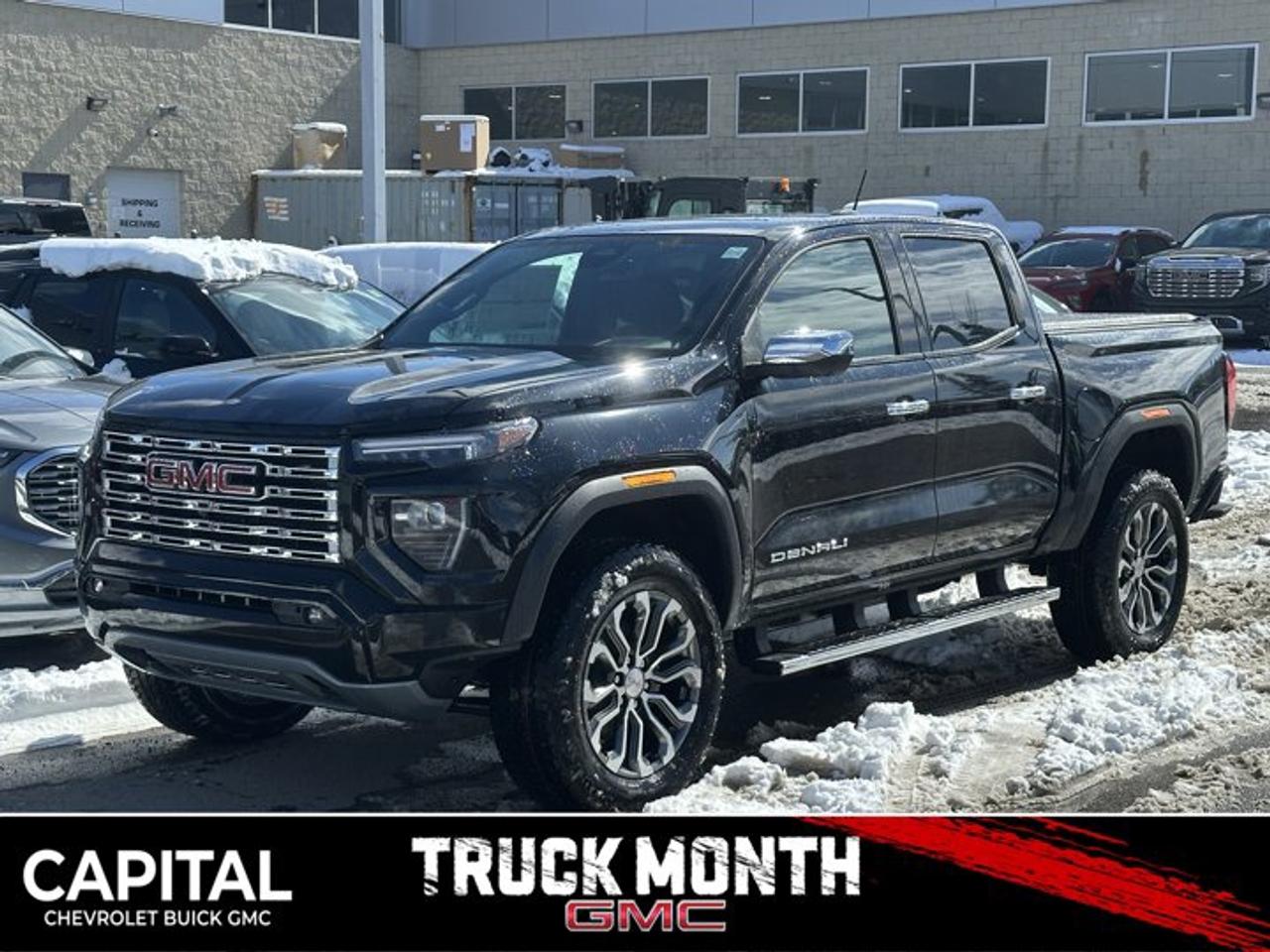 This GMC Canyon boasts a Turbocharged Gas I4 2.7L/ engine powering this Automatic transmission. TRANSMISSION, 8-SPEED AUTOMATIC, 8L80 (STD), SUNROOF, POWER INNER SLIDING GLASS with manual shade, REAR AXLE, 3.42 RATIO.* This GMC Canyon Features the Following Options *ONYX BLACK, LPO, PREMIER SOFT ROLL-UP TRUCK BED COVER BY REALTRUCK ADVANTAGE (dealer-installed), LPO, CARGO TIE-DOWNS, (4) (dealer-installed), LPO, ALL-WEATHER FLOOR LINER, 1ST AND 2ND ROWS includes GMC logo, (dealer-installed), ENGINE, TURBOMAX (310 hp [231 kW] @ 5600 rpm, 430 lb-ft of torque [583 Nm] @ 3000 rpm) (STD), ENGINE BLOCK HEATER, DENALI PREFERRED EQUIPMENT GROUP includes standard equipment, 3 YEARS SIRIUSXM, Wireless Phone Charging, for portable devices, Wireless Apple CarPlay/Wireless Android Auto.* Stop By Today *Test drive this must-see, must-drive, must-own beauty today at Capital Chevrolet Buick GMC Inc., 13103 Lake Fraser Drive SE, Calgary, AB T2J 3H5.