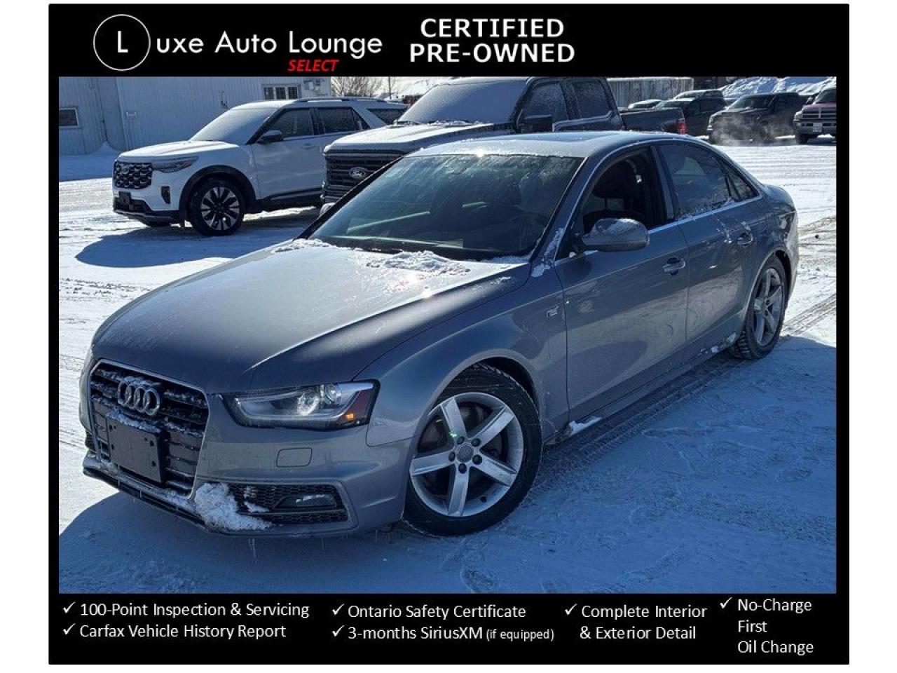 2015 Audi A4 Technik AWD, B&O STEREO, SUNROOF, S-LINE PKG!!! Photo0