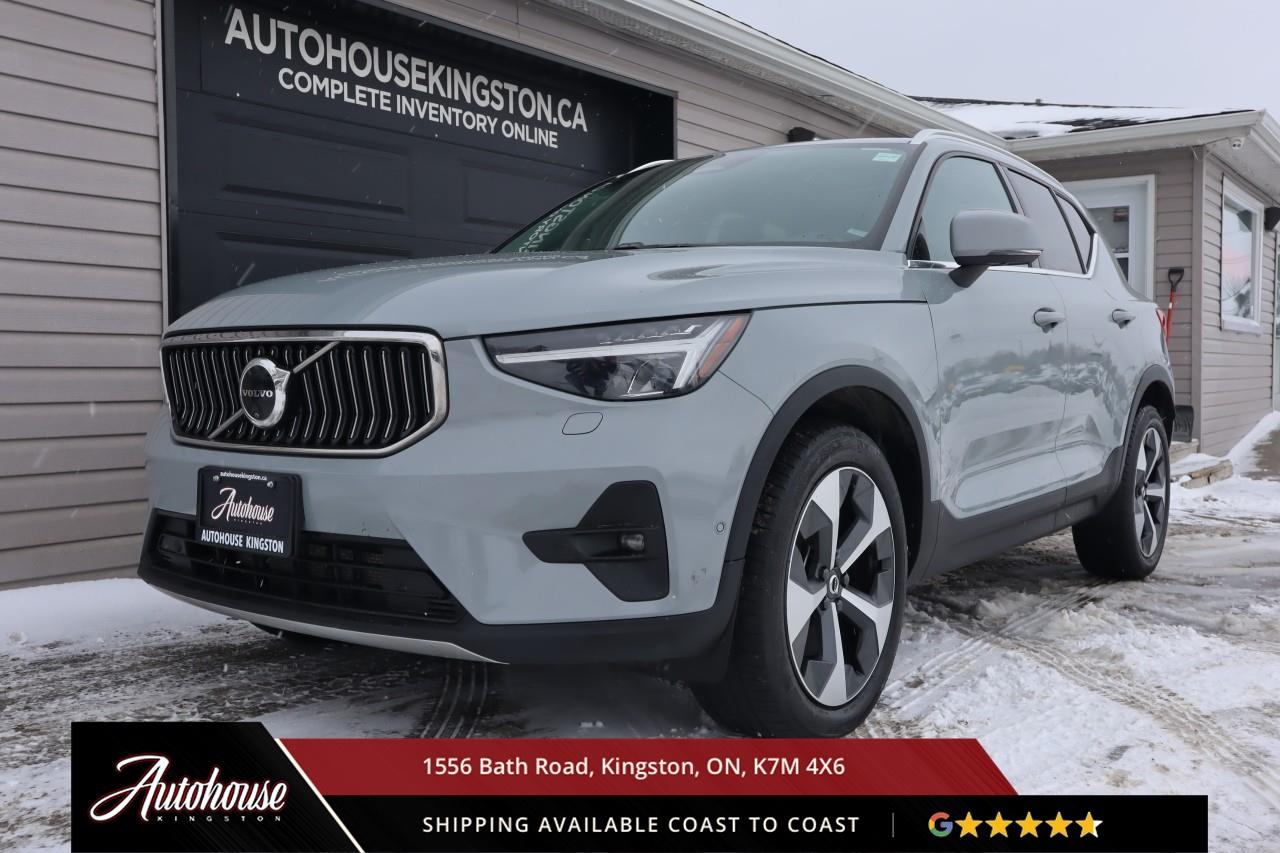 <p><strong>The 2024 Volvo XC40 B5 Plus Bright Package</strong><span style=color:rgba( 0 , 0 , 0 , 0.9 )>  Volvo's advanced B5 <strong>mild hybrid powertrain </strong>with a 2.0-liter turbocharged inline-4 producing<strong> </strong>247 horsepower and an <strong>estimated 9.9 L/100km city and 7.7 L/100km highway fuel efficiency</strong> through a smooth 8-speed automatic transmission with intelligent all-wheel drive. The exclusive Bright Package distinguishes its athletic stance with glossy black grille, mirror caps, roof rails, premium leather-faced seating includes power-adjustable front positions with driver memory, panoramic moonroof, dual-zone electronic climate control with advanced air purification, and a 9-inch portrait-oriented Sensus touchscreen featuring Google built-in, Apple CarPlay, Android Auto, and a fully digital 12.3-inch driver display. Volvo's IntelliSafe suite includes City Safety collision avoidance with pedestrian and cyclist detection, Pilot Assist with adaptive cruise control, Blind Spot Information System with cross-traffic alert and steering assist, 360-degree surround view camera, and run-off road mitigation. Additional luxury amenities include hands-free power tailgate with gesture control, wireless smartphone charging, heated front seats and steering wheel, keyless entry with proximity sensing, and a premium audio system. This XC40 comes with a balance of Volvo warranty along with a clean CARFAX</span></p>