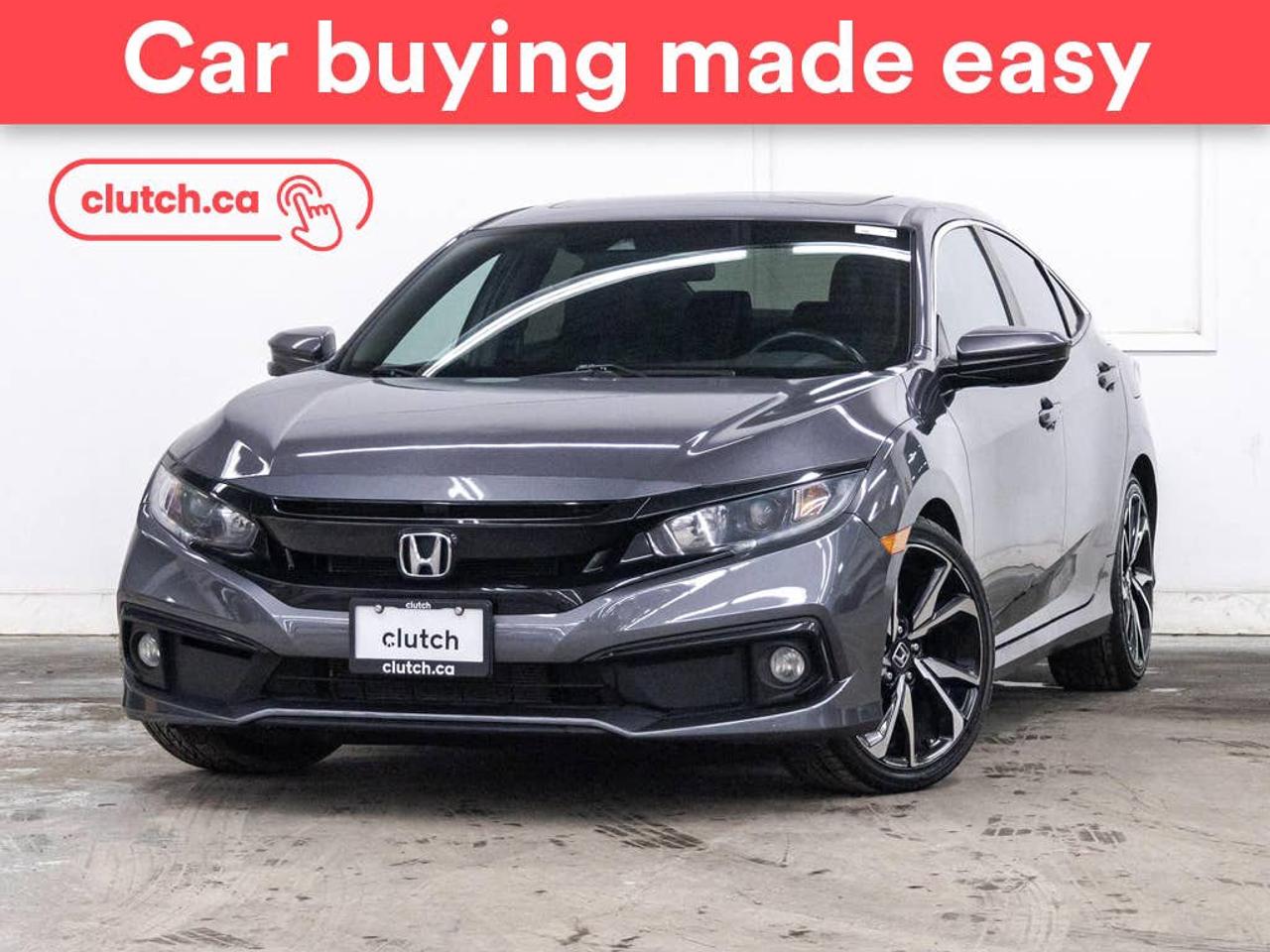 NO ACCIDENTS / CLEAN CARFAX / Front Heated Seats, Climate Control, Sunroof and more!<br> <br>Clutch is the largest online used car retailer in Canada, delivering a seamless, hassle-free car-buying experience to drivers everywhere. Shop thousands of used cars online, get the right one delivered to your door, and enjoy peace of mind with our 10-Day Money-Back Guarantee. How sweet is that? To learn more, visit clutch.ca.<br> <br>The top features for this car include:<br> <br>Brake Assist<br>Front Heated Seats<br>Climate Control<br>Sunroof<br>Electric Parking Brake<br>Folding Rear Seats<br>Dual Zone Front Climate Control<br>Speed-Sensitive Volume<br>Bluetooth Music<br>Touchscreen Display<br>Cruise Control<br>Adaptive Cruise Control<br>12V Outlet<br>Hands Free Device Connectivity<br>Apple CarPlay<br>Android Auto<br>USB Input<br>Keyless Entry<br>Passive Keyless Entry<br>Push Button Start<br>Keyfob Remote Trunk Release<br>Keyfob Remote Start<br>Lane Departure Warning<br>Active Lane Keep Assistance<br>Forward Collision Mitigation<br>Pedestrian Detection<br>Rear Window Defroster<br>Hill Assistance<br>Automatic High Beams<br>Rear View Camera<br>Power Driver Seat<br>AM/FM Stereo<br> <br>Seamless home delivery - Delivery to your door in a matter of days. Available on select packages.<br> <br>Try it out for 10 days - If you do not like it, we will take it back. <br> <br>Quality assured - All cars go through our rigorous 210-point inspection and reconditioning process.<br> <br>Peace of mind - Warranty and protection plans available.<br> <br>Haggle-free - No haggling or hard sells.<br> <br>100% Transparency - Full inspection reports on every car, including high-res photography and a free Carfax report.<br> <br>Listed price is for cash purchase only and does not include taxes, Shipping Fees (if applicable), Delivery Fees (if applicable), government licensing fees.<br> <br>Previous Provincial Registrations:<br>Ontario<br> <br>Stock # 89983