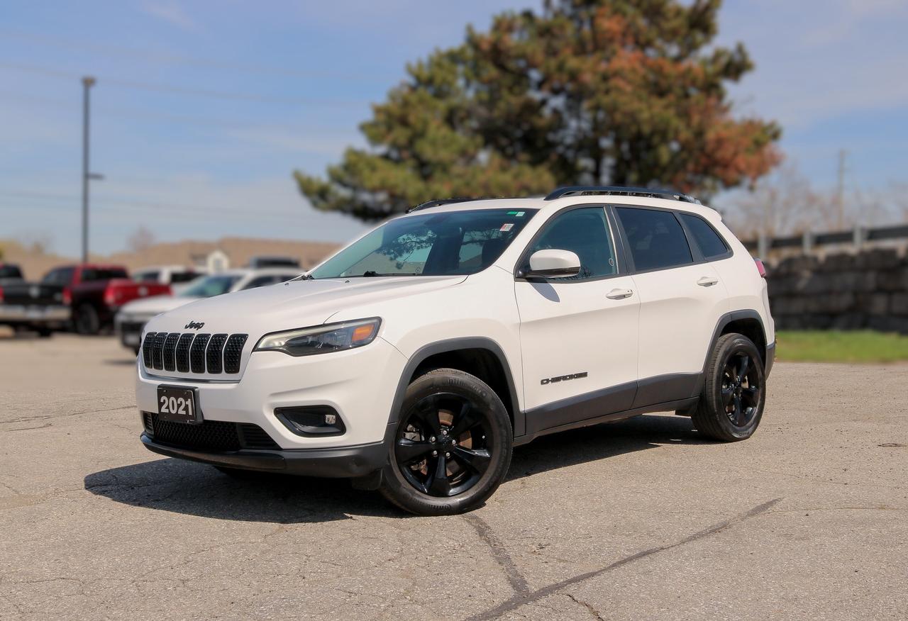 NAVIGATION, PANORAMIC SUNROOF, BACK UP CAMERA, HEATED SEATS, BLIND SPOT AND MORE !!!

Give your spirits a lift in our Accident-Free 2021 Jeep Cherokee Altitude 4X4 thats a fearless adventure machine in Bright White! Powered by a 2.4 Litre Tigershark 4 Cylinder providing 180hp connected to a 9 Speed Automatic transmission for the capability you need to master the daily grind and more. This capable Four Wheel Drive SUV also achieves approximately 8.1L/100km on the highway and makes the most of its modern Jeep design with LED lighting, fog lamps, heated power mirrors, a sunroof, and roof rails, all set off by gloss-black wheels and matching accents.

The layout for our Altitude is driver-friendly and impressively versatile, with highlights such as heated front seats, eight-way power for the driver, an easy-to-fold second row, a heated premium-wrapped steering wheel, air conditioning, and remote start. Since you need to be connected even off the beaten path, Uconnect&reg; 4 technology is standard as well, with a 7-inch touchscreen, Apple CarPlay&reg;/Android Auto&reg;, and a six-speaker sound system. Advantages like those are here to keep you smiling on every ride.

Jeep keeps you out of harms way as you explore your world with a rearview camera, automatic braking, a blind-spot monitor, ABS, tire-pressure monitoring, hill-start assist, and advanced multistage airbags. Challenging the ordinary is what our Cherokee Altitude is all about! Save this Page and Call for Availability. We Know You Will Enjoy Your Test Drive Towards Ownership! 

Bustard Chrysler prides ourselves on our expansive used car inventory. We have over 100 pre-owned units in stock of all makes and models, with the largest selection of pre-owned Chrysler, Dodge, Jeep, and RAM products in the tri-cities. Our used inventory is hand-selected and we only sell the best vehicles, for a fair price. We use a market-based pricing system so that you can be confident youre getting the best deal. With over 25 years of financing experience, our team is committed to getting you approved - whether you have good credit, bad credit, or no credit! We strive to be 100% transparent, and we stand behind the products we sell. For your peace of mind, we offer a 3 day/250 km exchange as well as a 30-day limited warranty on all certified used vehicles.