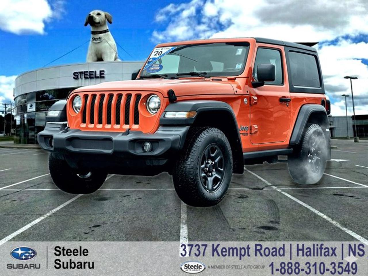 2020 Jeep Wrangler Unlimited | 4x4 Capability | 2.0L Turbo | Backup Camera | Removable TopTackling the winding South Shore between Mahone Bay and Lunenburg or heading off the beaten path for weekend camping in the Valley is what this iconic 4x4 was built for. It offers the legendary rugged capability and open-air freedom that Atlantic Canadian adventurers crave, perfectly suited for both summer beach runs and heavy winter snow.Powered by a spirited 2.0L turbocharged 4-cylinder engine paired with a robust 8-speed automatic transmission, this Wrangler Unlimited delivers a confident and energetic driving character whether you are navigating Halifax city streets or exploring rugged rural roads. The legendary Command-Trac 4x4 system provides exceptional off-road capability and winter traction confidence, making quick work of everything from spring potholes to icy overpasses. Arriving with a clean Carfax history, this exceptionally capable SUV has been thoroughly prepped for its next owner by our factory-trained technicians. It has just passed a strict Nova Scotia Motor Vehicle Inspection and received a comprehensive service that includes a fresh oil and filter change, a four-wheel alignment, new main and auxiliary batteries, a key fob battery replacement, as well as brand new front brake pads and rotors alongside a complete rear brake service. It is a highly versatile, road-ready companion that brings uncompromising utility and legendary Jeep heritage to your everyday driving routine.Performance & Safety* 2.0L turbocharged 4-cylinder engine with Engine Stop/Start* 8-speed automatic transmission* Command-Trac part-time 4x4 system* Electronic Stability Control with Electronic Roll Mitigation* ParkView rear backup camera* 4-wheel anti-lock braking system with fresh front brakes and rotorsComfort & Tech* Durable cloth seating surfaces* Uconnect infotainment system with touchscreen display* Bluetooth hands-free phone and audio connectivity* Push-button start* Air conditioning with manual climate control* Iconic removable roof and doors for open-air drivingReach out to the friendly team at Steele Subaru in Halifax to schedule a test drive today. Whether you are looking for a highly capable daily commuter or want to get road-ready before exploring the Cape Breton Highlands this summer, this Jeep Wrangler is prepared for the journey.STEELE CERTIFIEDThis vehicle is Steele Certified, having successfully passed a comprehensive 85-Point Inspection to ensure quality and peace of mind. A current service and Nova Scotia Motor Vehicle Inspection (MVI) has been completed, so its ready for the road. We also provide a Carfax Vehicle History Report for full transparency. Buy with confidence knowing this vehicle has been thoroughly checked by our factory-trained technicians. Trade-ins are always welcome, and were here to help make your next vehicle purchase smooth and worry-free.Ask us about flexible financing or extended warranty options.CARFAX Canada Low Kilometer All Wheel Drive, 8 Speakers, A/C w/Automatic Temperature Control, Apple CarPlay Capable, Automatic Headlamps, Black Freedom Top 3-Piece Hardtop, Cold Weather Group, Convenience Group, Dual front impact airbags, Dual front side impact airbags, Electronic Stability Control, Front Heated Seats, Google Android Auto, Heated Steering Wheel, Integrated roll-over protection, LED Fog Lamps, LED Headlamp & Fog Lamp Group, LED Reflector Headlamps, ParkView Rear Back-Up Camera, Quick Order Package 22S Sport S, Radio: Uconnect 4 w/7 Display, Rear Window Defroster, Technology Group, Telescoping steering wheel, Tilt steering wheel, Universal Garage Door Opener, Wheels: 17 x 7.5 Low-Gloss Black Steel.