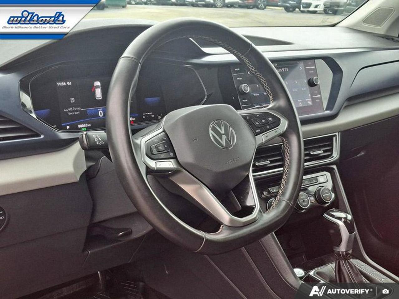 2022 Volkswagen Taos Comfortline AWD | Sunroof | Power Seat | Heated Seats | BSM | CarPlay + Android | Rear Cam and More! Photo