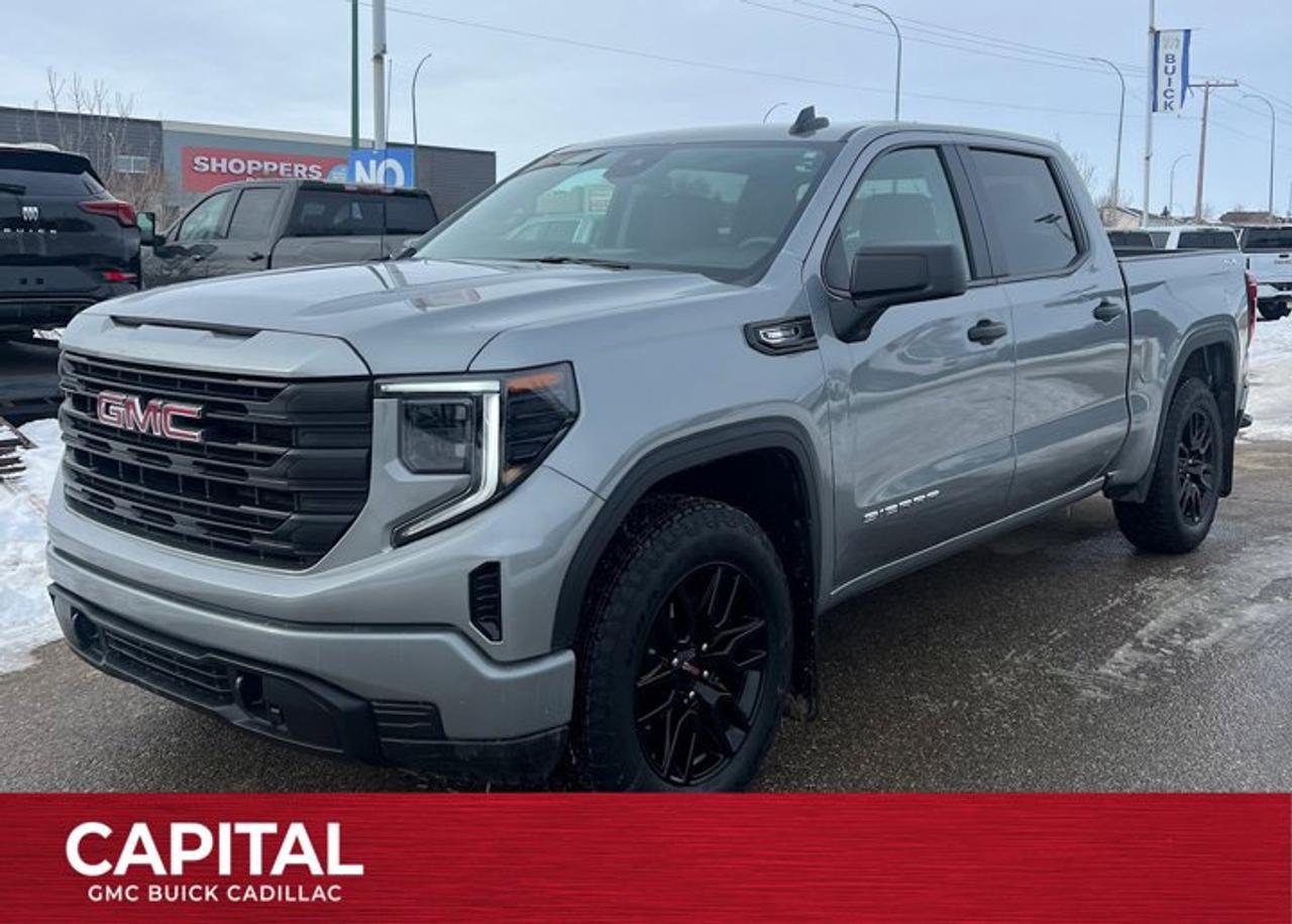 The All New GMC Sierra has been redefined from Hood to Hitch. This 4WD Gray Sierra is a Crew Cab Pickup with a Turbocharged Gas I4 2.7L engine and Jet Black interior color. Direct injection, active fuel management, and variable valve timing form the foundation of the EcoTec3 engines. Sierra sets the new standard in truck interiors with triple door seals, thicker insulation, and durable, soft-touch instrument panel materials. Attention to detail and quality makes the Sierra stand out. New dual density foam seat cushions improve comfort and reduce wrinkling with age. Rear seating space has improved with larger rear doors to provide ease of entry and exit.The Sierra is set apart with details such as standard halogen projector headlights and integrated corner steps. The new Sierra makes more use of High Strength steel in its fully boxed hydroformed frame than previous generations, with 2/3s of the Cab using High-Strength Steel. Larger axles and shear body mounts further reduce vibration and deliver a smoother ride. New, exclusive corrosion-resistant Duralife brake rotors come standard. Sierra is backed by a 60,000 km / 3 year base warranty and a 160,000 km / 5 year Powertrain warranty, the longest in its class. 24/7 Roadside Assistance is included at no extra charge for 5 years or 160,000 km. Drive the Sierra today to see for yourself how it truly has no peer! Check out this vehicles pictures, features, options and specs, and let us know if you have any questions. Helping find the perfect vehicle FOR YOU is our only priority.P.S...Sometimes texting is easier. Text (or call) 306-801-9090 for fast answers at your fingertips!Dealer License #914248Disclaimer: All prices are plus taxes & fees. See dealer for Details. Dealer Permit # 914248