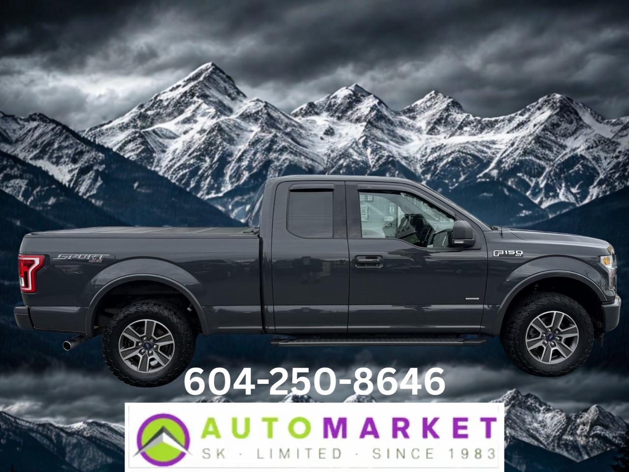 CALL OR TEXT KARL @ 6-0-4-2-5-0-8-6-4-6 FOR INFO & TO CONFIRM WHICH LOCATION.<br /><br />BEAUTIFUL FORD F-150 XLT SPORT SUPER CAB 4X4 WITH TONNEAU COVER, TOW PACKAGE WITH TRAILER PARKING ASSIST AND FULL POWER GROUP. IT COMES EQUIPPED WITH THE RELIABLE AND FUEL EFFICIENT 2.7L V6. THROUGH THE SHOP, FULLY INSPECTED AND READY FOR A NEW HOME. WE INSTALLED NEW FRONT BRAKES, WE KNOW THE REAR BRAKES ARE 80% NEW STILL AND THE TIRES HAVE TONS OF LIFE LEFT IN THEM. IT NEEDS NOTHING. LOCAL BC TRUCK WITH FULL SERVICE HISTORY AND NO ACCIDENT DECLARATIONS.&nbsp;<br /><br />2 LOCATIONS TO SERVE YOU, BE SURE TO CALL FIRST TO CONFIRM WHERE THE VEHICLE IS.<br /><br />We are a family owned and operated business for 40 years. Since 1983 we have been committed to offering outstanding vehicles backed by exceptional customer service, now and in the future. Whatever your specific needs may be, we will custom tailor your purchase exactly how you want or need it to be. All you have to do is give us a call and we will happily walk you through all the steps with no stress and no pressure.<br /><br />&nbsp; &nbsp; &nbsp; &nbsp; &nbsp; &nbsp; &nbsp; &nbsp; &nbsp; &nbsp; &nbsp; &nbsp; &nbsp; &nbsp; &nbsp; &nbsp; &nbsp; &nbsp; &nbsp; &nbsp; &nbsp; &nbsp; WE ARE THE HOUSE OF YES!<br /><br />ADDITIONAL BENEFITS WHEN BUYING FROM SK AUTOMARKET:<br /><br />-ON SITE FINANCING THROUGH OUR 17 AFFILIATED BANKS AND VEHICLE&nbsp; &nbsp; &nbsp; &nbsp; &nbsp; &nbsp; &nbsp; &nbsp; &nbsp; &nbsp; &nbsp; &nbsp; &nbsp; &nbsp; &nbsp; &nbsp; &nbsp; &nbsp; &nbsp; &nbsp; &nbsp; &nbsp; &nbsp; &nbsp; &nbsp; &nbsp; FINANCE COMPANIES.<br />-IN HOUSE LEASE TO OWN PROGRAM.<br />-EVERY VEHICLE HAS UNDERGONE A 120 POINT COMPREHENSIVE INSPECTION.<br />-EVERY PURCHASE INCLUDES A FREE POWERTRAIN WARRANTY.<br />-EVERY VEHICLE INCLUDES A CARFAX AND ICBC DAMAGE REPORT.<br />-EVERY VEHICLE IS GUARANTEED LIEN FREE.<br />-DISCOUNTED RATES ON PARTS AND SERVICE FOR YOUR NEW CAR AND ANY OTHER&nbsp; &nbsp;FAMILY CARS THAT NEED WORK NOW AND IN THE FUTURE.<br />-40 YEARS IN THE VEHICLE SALES INDUSTRY.<br />-A+++ MEMBER OF THE BETTER BUSINESS BUREAU.<br />-RATED&nbsp;TOP DEALER BY CARGURUS 8 YEARS IN A ROW<br />-MEMBER&nbsp;IN GOOD STANDING WITH THE VEHICLE SALES AUTHORITY OF BRITISH&nbsp; &nbsp;COLUMBIA.<br />-MEMBER OF THE AUTOMOTIVE RETAILERS ASSOCIATION.<br />-COMMITTED CONTRIBUTOR TO OUR LOCAL COMMUNITY AND THE RESIDENTS OF BC.<br /> This vehicle has been Fully Inspected, Certified and Qualifies for Our Free Extended Warranty.Don't forget to ask about our Great Finance and Lease Rates. We also have a Options for Buy Here Pay Here and Lease to Own for Good Customers in Bad Situations. 2 locations to help you, White Rock and Langley. Be sure to call before you come to confirm the vehicles location and availability or look us up at www.automarketsales.com. White Rock 604-542-4970 and Langley 604-533-1310. Serving Surrey, Delta, Langley, Richmond, Vancouver, all of BC and western Canada. Financing & leasing available. CALL SK AUTOMARKET LTD. 6045424970. Call us toll-free at 1 877 813-6807. $999 Documentation fee (negotiable) and applicable taxes are in addition to advertised prices. LANGLEY LOCATION DEALER# 40038 S. SURREY LOCATION DEALER #9987