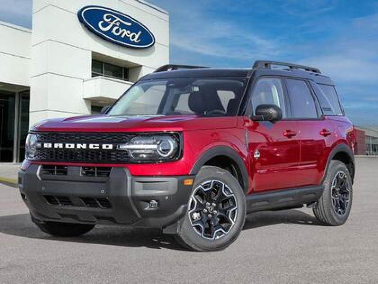 This all-new 2026 Ford Bronco Sport Outer Banks 300A shines in Ruby Red Metallic Tinted Clearcoat. This 5-passenger compact SUV is powered by the 1.5L EcoBoost® engine, delivering 181 horsepower and 190 lb-ft of torque. With an 8-speed automatic transmission and Auto Start-Stop Technology, it offers a smooth yet efficient drive, ideal for city commutes or highway adventures.

This vehicle comes with the All-Weather Packageready to take on any season! 

Snow, rain, mud, or sunshinethis vehicle is built for it all! The All-Weather Package adds extra protection where it matters most, with premium mud flaps to shield your paint from road debris, all-weather floor mats to protect your interior from lifes messes, and Xpel paint protection to help guard against those infuriating rock chips. Drive with confidence, knowing your investment is protected from Regina's elements.

Key Features:
Premium-Trimmed Sport Heated Front Seats
Premium-Wrapped Heated Steering Wheel
Rear Parking Sensors
Memory Drivers Seat 
6-Way Power Passenger Seat
Push-Button Start
SYNC® 4 with a 13.2-inch Center Display, Wireless Apple CarPlay® and Android Auto
18 Machined-Face Ebony Black-Painted Aluminum Wheels
Dual-Zone Temperature Control
Terrain Management System Electronic Automatic  with 5 G.O.A.T. Modes (Normal, ECO, Sport, Slippery, Off-Road)
LED Headlights, Fog Lights, and Signature Lights
FordPass® Connect with Remote Start

The 2026 Bronco Sport Outer Banks is designed to handle all seasons in Saskatchewan. With intelligent 4x4, rain-sensing windshield wipers, privacy glass, and a heated steering wheel, it ensures comfort and capability in challenging climates. This model also boasts advanced safety systems like Pre-Collision Assist with Automatic Emergency Braking and BLIS® (Blind Spot Information System) and rear Cross-Traffic braking.

Bennett Dunlop Ford, proudly serving Regina for over 40 years, is conveniently located at 770 Broad Street. With over 3,500 Google reviews, our reputation reflects our commitment to providing a fast, easy, and enjoyable vehicle-buying experience. We eliminate the hassle with no admin or documentation fees, transparent upfront pricing that lets you shop with total confidence. But were more than just a dealershipwere driven to make a difference by supporting local community initiatives and events that matter to you. Visit Bennett Dunlop Ford today and experience why were Reginas trusted choice for quality vehicles, exceptional service, and a genuine commitment to driving change in our community!