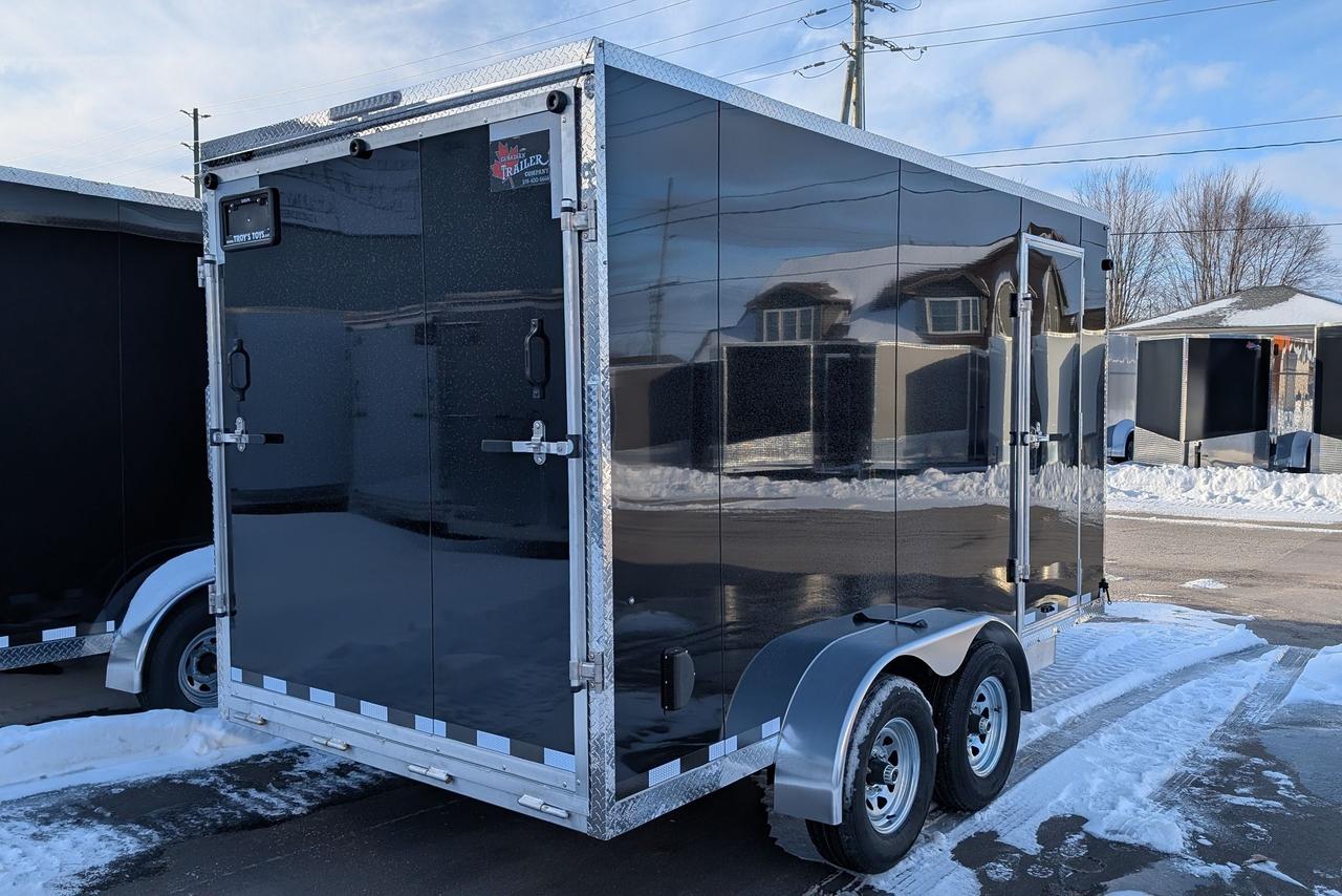 2025 Canadian Trailer Company 7x14 V Nose Cargo Trailer Aluminum Tandem Axle Photo2