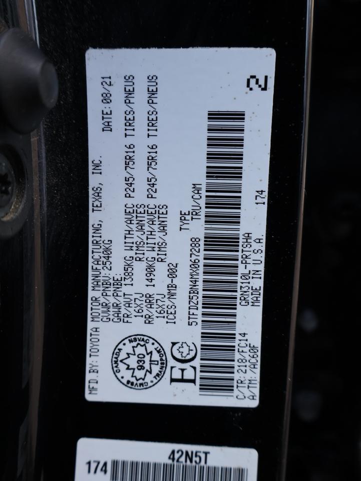 2021 Toyota Tacoma SR5 V6 LONG 4WD CERTIFIED *ACCIDENT FREE* CAMERA BLUETOOTH HEATED SEATS CRUISE ALLOYS Photo