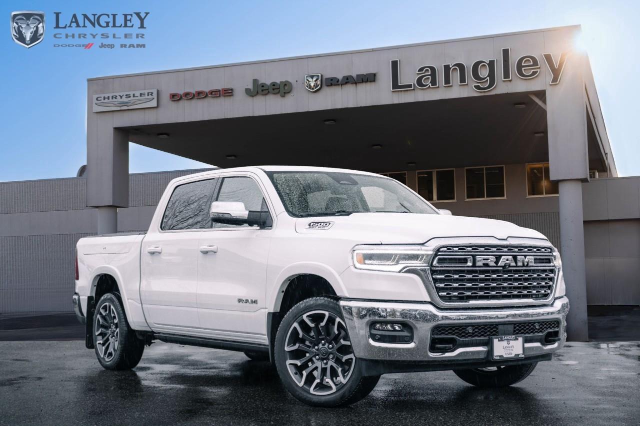 <p><strong>2025 RAM 1500 Limited Longhorn 4x4 Crew Cab 5'7" Box</strong></p><p>A masterpiece of southwestern-inspired luxury and modern engineering, the 2025 Limited Longhorn introduces the high-output Hurricane engine to deliver a sophisticated driving experience with uncompromised capability.</p><p></p><ul><li><p><strong>Engine</strong>: 3.0L Hurricane Twin-Turbo High-Output I-6 (540 hp, 521 lb-ft torque)</p><p></p></li><li><p><strong>Max Towing</strong>: Up to 4,237 kg (9,340 lbs) when properly equipped</p></li><li><p><strong>Drivetrain</strong>: 4x4 with 8-speed TorqueFlite® automatic transmission</p><p></p></li><li><p><strong>Interior</strong>: Premium Bison Brown leather upholstery with authentic Barn Wood 45 open-pore wood accents</p><p></p></li><li><p><strong>Technology</strong>: Uconnect® 5 NAV with 12-inch touchscreen and 19-speaker Harman Kardon® premium audio system</p><p></p></li><li><p><strong>Key Features</strong>: Massaging front seats, heated and ventilated front and rear seats, and 20-inch polished aluminum wheels</p><p></p></li></ul><p>Come book a test drive at Langley Chrysler, conveniently located in Langley, British Columbia.</p>

<p>*All prices plus applicable taxes, applicable environmental recovery charges, documentation of $599 and full tank of fuel surcharge of $76 if a full tank is chosen. <br />Other protection items available that are not included in the above price:<br />Tire & Rim Protection and Key fob insurance starting from $599<br />Service contracts (extended warranties) for coverage up to 7 years and 200,000 kms starting from $599<br />Custom vehicle accessory packages, mudflaps and deflectors, tire and rim packages, lift kits, exhaust kits and tonneau covers, canopies and much more that can be added to your payment at time of purchase<br />Undercoating, rust modules, and full protection packages starting from $199<br />Financing Fee of $500 when applicable<br />Flexible life, disability and critical illness insurances to protect portions of or the entire length of vehicle loan</p>