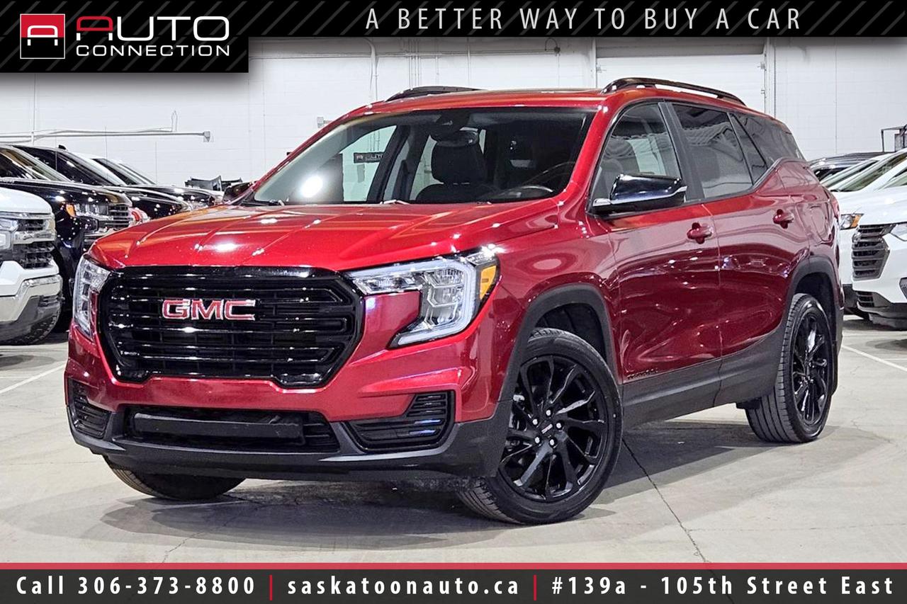 <p><span><font color=#000000><span>Financing & Warranty Available!</span><span><br></span></font></span><span><br></span><span>Accident Free - SK Vehicle - Lots of Options!</span><span><br></span><span><br>Turn heads in this accident-free, Saskatchewan-owned <b>2024 GMC Terrain SLE</b> finished in striking Volcanic Red Tintcoat and trimmed in Jet Black cloth. The Elevation Edition styling pairs with gloss-black 19-inch aluminum wheels, a darkened grille and black roof rails and badging for a bold, modern presence that stands out on city streets or the highway. Under the hood the efficient 1.5L turbocharged four-cylinder and responsive All-Wheel Drive deliver confident acceleration and an impressive 9.3 L/100km combined fuel economy, making daily driving economical without sacrificing capability. Inside you will find a comfortable, tech-forward cabin highlighted by an 8-inch touchscreen with navigation and seamless Apple CarPlay and Android Auto compatibility, plus a 110V outlet for keeping devices charged on the go. The SkyScape power moonroof fills the interior with light, while heated seats and remote start make every commute and cold morning more enjoyable. Practical touches like the power liftgate, HD Rear Vision Camera and rear park assist simplify loading and parking, and the roomy cargo area swallows gear for weekend adventures. This Terrain is equipped with an array of active safety systems - adaptive cruise control, lane keep assist, lane change alert with side blind zone alert, rear cross-traffic alert, front pedestrian braking, and automatic emergency braking - adding layers of protection for you and your passengers. It also includes GMCs Pro Grade Package and Pro Safety Plus for enhanced capability and peace of mind. Come see it in person at Saskatoon Auto Connection to take a test drive and discover how this Terrain blends style, efficiency and safety into one well-rounded package.<br><br></span><span>Key Features:</span><span><br></span><span><br>- All-Wheel Drive (AWD)<br>- 9.3L/100km Combined Fuel Economy<br>- Elevation Edition<br>- GMC Pro Grade Package<br>- GMC Pro Safety Plus<br>- Heated Seats<br>- Remote Start<br>- Adaptive Cruise Control<br>- Apple CarPlay & Android Auto Compatibility<br>- Navigation<br>- SkyScape Power Moonroof<br>- Rear Park Assist<br>- HD Rear Vision Camera<br>- Lane Change Alert w/ Side Blind Zone Alert<br>- Rear Cross Traffic Alert<br>- Lane Keep Assist w/ Lane Departure Warning<br>- Safety Alert Seat<br>- Following Distance Indicator<br>- Front Pedestrian Braking<br>- Automatic Emergency Braking<br>- IntelliBeam Auto High Beams<br>- Power Liftgate<br>- 8-Inch Diagonal Colour Touchscreen Display<br>- 110V AC Power Outlet<br>- Darkened Grille<br>- Black Roof Side Rails, Mirror Caps & Exterior Badging<br>- 19-Inch Gloss Black Aluminum Wheels<br>- 1.5L 4-Cylinder Turbo Engine<br><br><b>Exterior Colour:</b> Volcanic Red Tintcoat<br><b>Interior Colour:</b> Jet Black Cloth<br><br><b>Manufacturers Brochure:</b> </span><a href=https://www.gmc.com/content/dam/gmc/na/us/english/index/about/download-brochures/2024-models/GMTN23CT100_2024_TERRAIN_FO_011124_FINAL.pdf target=_blank><span>https://www.gmc.com/content/dam/gmc/na/us/english/index/about/download-brochures/2024-models/GMTN23CT100_2024_TERRAIN_FO_011124_FINAL.pdf</span></a><span><br><br></span><span>Unlock a full year of exclusive VIP benefits with your purchase! Enjoy 20% off labour, 25% off tires, free windshield stone chip repairs, and so much more. Visit saskatoonauto.ca for all the details.<br></span><span><br>Honesty Pricing eliminates the haggle hassle by providing you with our lowest possible selling price up front. In fact, it is the lowest price in our market, and we will prove it by disclosing a comprehensive market report of what our competitors are selling similar vehicles for.<br></span><span><br>This vehicle meets our Diamond Certification standard, which begins by selecting only premium quality vehicles and subjecting them to a much more comprehensive inspection process than typical dealerships use. Diamond Certified ensures a clean history, exceptional appearance and problem-free operation.<br></span><span><br>At Saskatoon Auto Connection we sell pre-owned automobiles the way we would like to buy them ourselves. Since 2008, we have been dedicated to providing the highest level of integrity and transparency in our industry, in combination with the highest quality vehicles at the most competitive prices in Saskatchewan. Our friendly staff is ready to positively redefine your expectations of the pre-owned automobile space.</span><span></span></p>