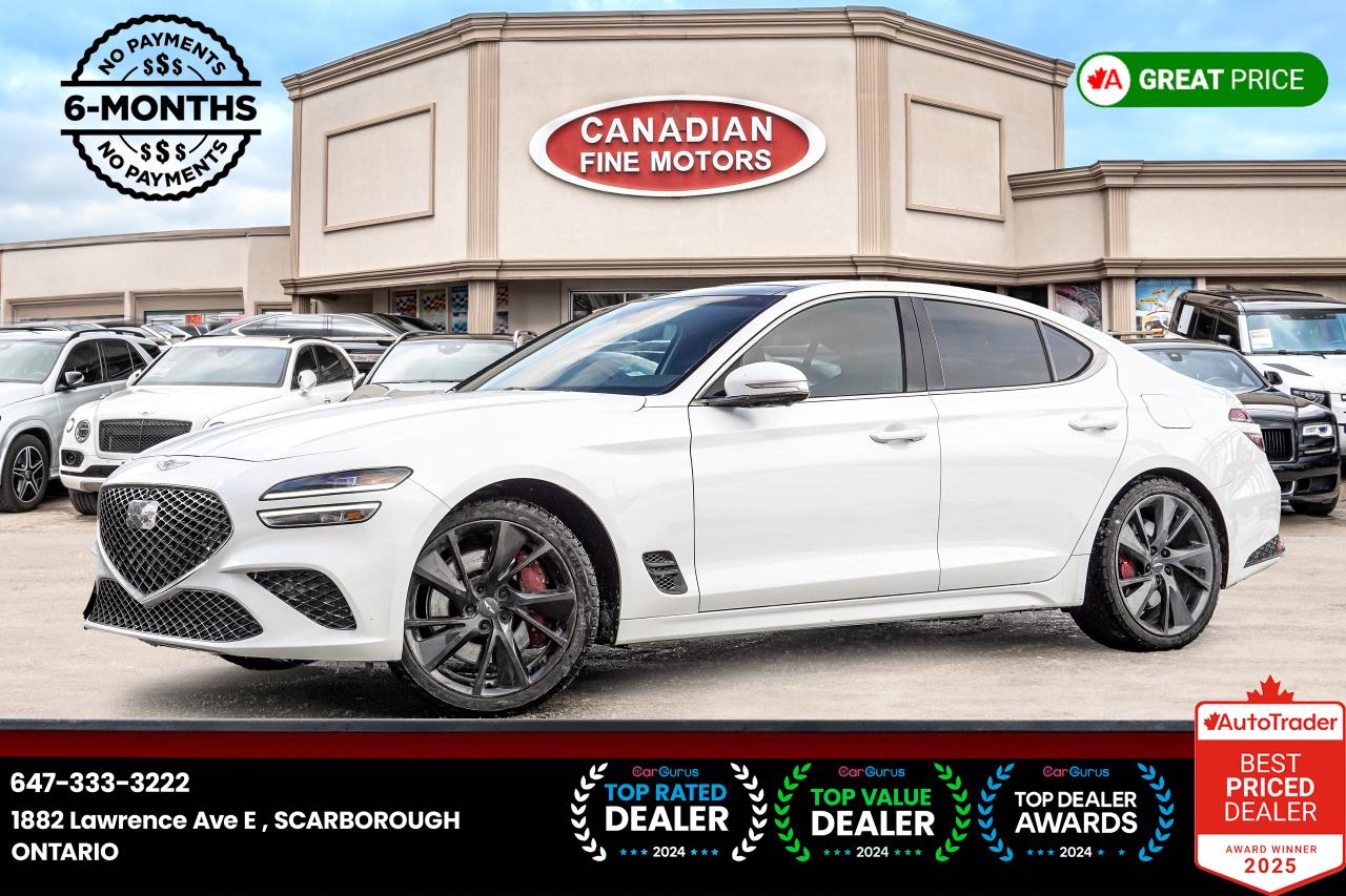 ENJOY 6 MONTHS NO PAYMENT!! <br/> <br/> <br/> <br/> <br/> GENESIS INSPECTION AVAILABLE UPON REQUEST!! <br/> ***CARFAX VERIFIED UPON REQUEST*** <br/> , <br/> WHITE OVER RED LEATHER INT, <br/> <br/> <br/> NAVIGATION, SUNROOF, HEATED SEATS, REAR, AIR CONDITIONING, CRUISE CTRL, CLIMATE CONTROL, TILT WHEEL, BACKUP CAMERA, BLUETOOTH, TRACTION CONTROL, AND MORE! <br/> <br/> <br/> PRICE EXCLUDES ALL APPLICABLE TAXES AND LICENSING. ALL VEHICLES, UNLESS OTHERWISE SPECIFIED CAN BE CERTIFIED FOR AN ADDITIONAL COST OF $695. OTHERWISE AS PER REGULATIONS THE VEHICLE IS NOT CERTIFIED NOT DRIVABLE. <br/> <br/> <br/> **PRICE ADVERTISED ONLINE HAS A $1500 FINANCE PURCHASING CREDIT, CASH PRICE MAY DIFFER. PLEASE CONTACT THE DEALER FOR MORE INFORMATION ON CASH PURCHASE. *DO NOT REFER TO CALCULATE MY PAYMENT TAB FOR CASH PURCHASE. ** <br/> <br/> <br/> ***FINANCING AVAILABLE**DEFERRAL OPTION AVAILABLE UP TO 6 MONTHS (NO PAYMENTS FOR 6 MONTHS)**INTEREST NOT INCLUDED IN DEFERRAL & EXTRA SUBJECT TO O.A.C <br/>