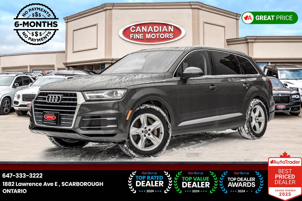 ENJOY 6 MONTHS NO PAYMENT!! <br/> <br/> <br/> AUDI INSPECTION AVAILABLE UPON REQUEST!! <br/> ***CARFAX VERIFIED UPON REQUEST*** <br/> , <br/> GREY OVER BLACK LEATHER INT, <br/> <br/> <br/> NAVIGATION, PANORAMIC SUNROOF, HEATED SEATS, REAR, AIR CONDITIONING, CRUISE CTRL, CLIMATE CONTROL, TILT WHEEL, BACKUP CAMERA, BLUETOOTH, TRACTION CONTROL, AND MORE! <br/> <br/> <br/> PRICE EXCLUDES ALL APPLICABLE TAXES AND LICENSING. ALL VEHICLES, UNLESS OTHERWISE SPECIFIED CAN BE CERTIFIED FOR AN ADDITIONAL COST OF $695. OTHERWISE AS PER REGULATIONS THE VEHICLE IS NOT CERTIFIED NOT DRIVABLE. <br/> <br/> <br/> **PRICE ADVERTISED ONLINE HAS A $1500 FINANCE PURCHASING CREDIT, CASH PRICE MAY DIFFER. PLEASE CONTACT THE DEALER FOR MORE INFORMATION ON CASH PURCHASE. *DO NOT REFER TO CALCULATE MY PAYMENT TAB FOR CASH PURCHASE. ** <br/> <br/> <br/> ***FINANCING AVAILABLE**DEFERRAL OPTION AVAILABLE UP TO 6 MONTHS (NO PAYMENTS FOR 6 MONTHS)**INTEREST NOT INCLUDED IN DEFERRAL & EXTRA SUBJECT TO O.A.C <br/> <br/> <br/>