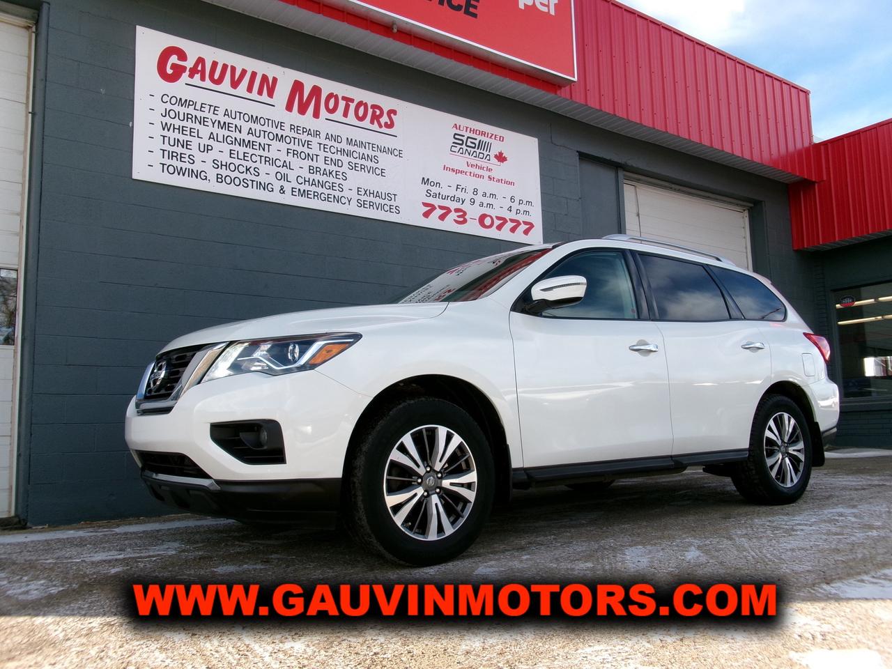 ** Unleash Adventure with the 2017 Nissan Pathfinder SV AWD at Gauvin Motors Limited, Swift Current! **

Ready for a spacious, versatile SUV thats perfect for the whole family? Look no further than this **2017 Nissan Pathfinder SV AWD**, now available for just **$17,995**one of the best deals for a fully loaded seven-passenger SUV!

**Key Features:**
- **Power & Efficiency:** Enjoy the robust performance of an economical V6 engine, providing the power you need for any journey.
- **Spacious Comfort:** With a third-row seat, this SUV comfortably accommodates up to seven passengers, perfect for family trips or carpooling.
- **Luxury Touches:** Experience heated bucket seats, a 10-way power drivers seat, and a heated steering wheel for ultimate comfort.
- **Advanced Technology:** Stay connected with Bluetooth, and enjoy the convenience of passive keyless entry and push-button start.
- **Safety & Convenience:** Equipped with a rear camera, traction control, fog lights, and dual climate control to ensure a smooth and safe ride.
- **Stylish & Practical:** Features include premium alloy wheels, roof rails for extra storage, and privacy glass for added comfort.

This vehicle has been fully inspected and serviced, ensuring its road-ready for your adventures!

**Trade-ins are welcome**, and we offer on-the-spot financing to make your purchase hassle-free.

 **Dont let this incredible opportunity pass you by! Visit Gauvin Motors Limited today and take the 2017 Nissan Pathfinder SV AWD for a test drive!**

For more details, contact us or stop by the dealership. Your next family adventure awaits!