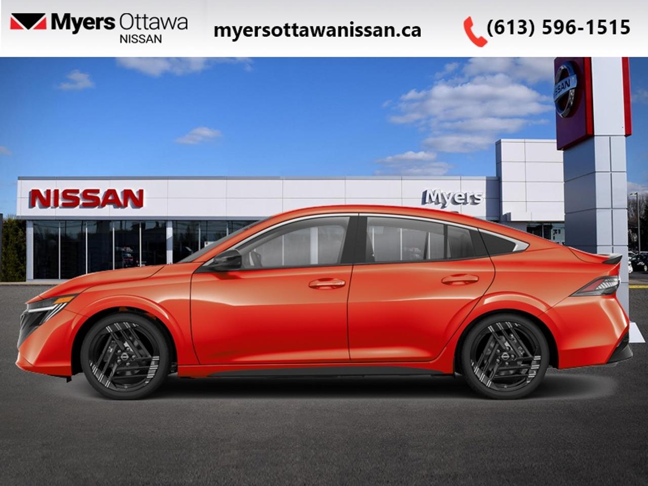 <b>Bose Premium Audio,  360 Camera,  Sunroof,  Wireless Charging,  Heated Steering Wheel!</b><br> <br> Dynamic performance in every curve and presence in every line, this 2026 Sentra is ready to step up.<br> <br>More excitement for the same fuel efficiency was achieved through intelligent design in this 2026 Sentra. Offering an interior you expect from the luxury vehicle, this compact car is packed with power and excitement from the beautiful lights to the stunning spoiler. All the impressive looks blend seamlessly with the upscale interior, making this Sentra an instant classic.<br> <br>This Energetic Ember sedan has an Automatic transmission and is powered by a 149HP 2.0L 4 Cylinder Engine. <br> <br> Our Sentras trim level is SR. This sleek and modern sedan blends sport-inspired styling with advanced comfort and technology for a refined driving experience. The exterior features a dark chrome grille, sunroof, and aerodynamic accents that complement its bold, confident stance. Inside, enjoy heated leatherette seats, a heated leather steering wheel, dual-zone automatic climate control, and a premium Bose audio system with a 12.3-inch NissanConnect display offering wireless Apple CarPlay, Android Auto, and smartphone charging. Smart convenience features like keyless entry, remote start, and HomeLink enhance daily comfort, while advanced driver-assistance systems such as ProPILOT Assist, Intelligent Cruise Control, Automatic Emergency Braking with Pedestrian Detection, and a 360° camera system deliver confidence and control in every journey. This vehicle has been upgraded with the following features: Bose Premium Audio, 360 Camera, Sunroof, Wireless Charging, Heated Steering Wheel, Intelligent Cruise Control, Heated Seats.<br><br> <br>To apply right now for financing use this link: <a href=https://www.myersottawanissan.ca/finance target=_blank>https://www.myersottawanissan.ca/finance</a><br> <br/>Total rebate of $2750 is reflected in the price. Incentives expire 2026-08-31. See dealer for details. <br> <br> <br>LEASING:<br><br>Estimated Lease Payment: $391/m <br>Payment based on 1.9% lease financing for 36 months with $0 down payment on approved credit. Total obligation $14,106. Mileage allowance of 16,000 KM/year. Offer expires 2026-08-31.<br><br><br><br> Come by and check out our fleet of 20+ used cars and trucks and 140+ new cars and trucks for sale in Ottawa.  o~o