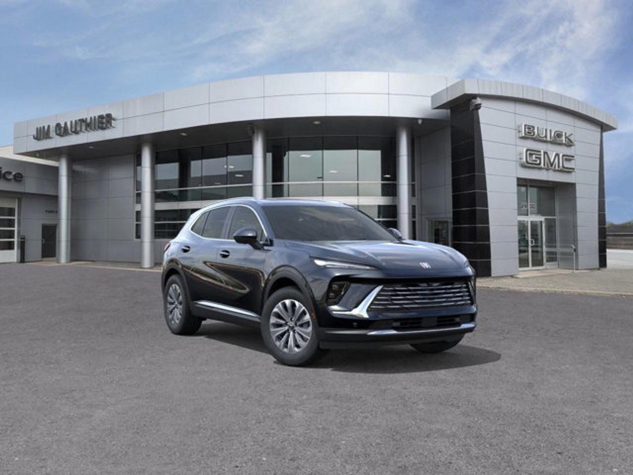 The 2025 Buick Envision Preferred delivers a well-rounded mix of comfort, technology, and AWD versatility with its standard 2.0-liter turbocharged four-cylinder engine and 9-speed automatic transmission. Inside, it features a striking ultrawide 30-inch touchscreen - the largest in its class - along with Google built-in, a 9-speaker Bose premium audio system, wireless smartphone charging, QuietTuning noise-cancellation cabin and perforated leatherette seating for a refined feel. For safety and convenience, the Preferred trim includes an advanced driver-assist suite (blind-spot monitoring, lane-keep assist, automatic emergency braking, rear-cross-traffic alert), keyless entry with push-button start, heated mirrors, power windows, and 18-inch alloy wheels.